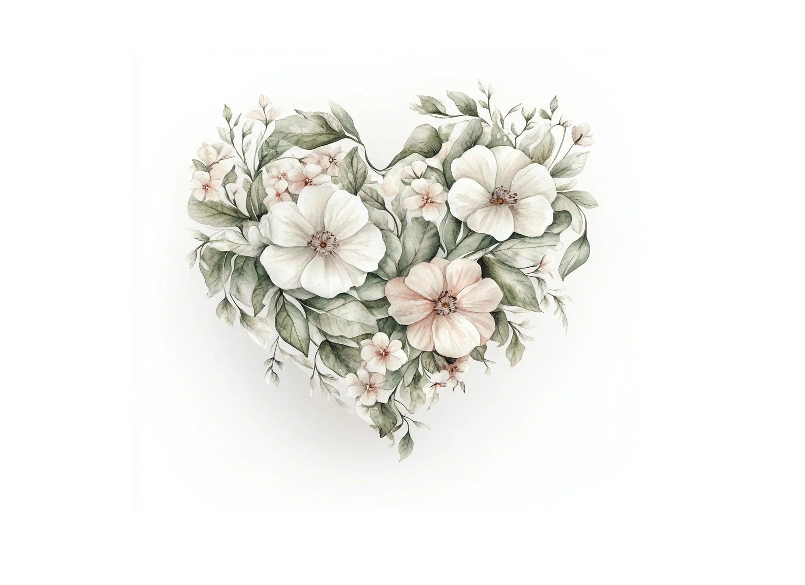 Floral Heart Clipart Bundle - Image 2