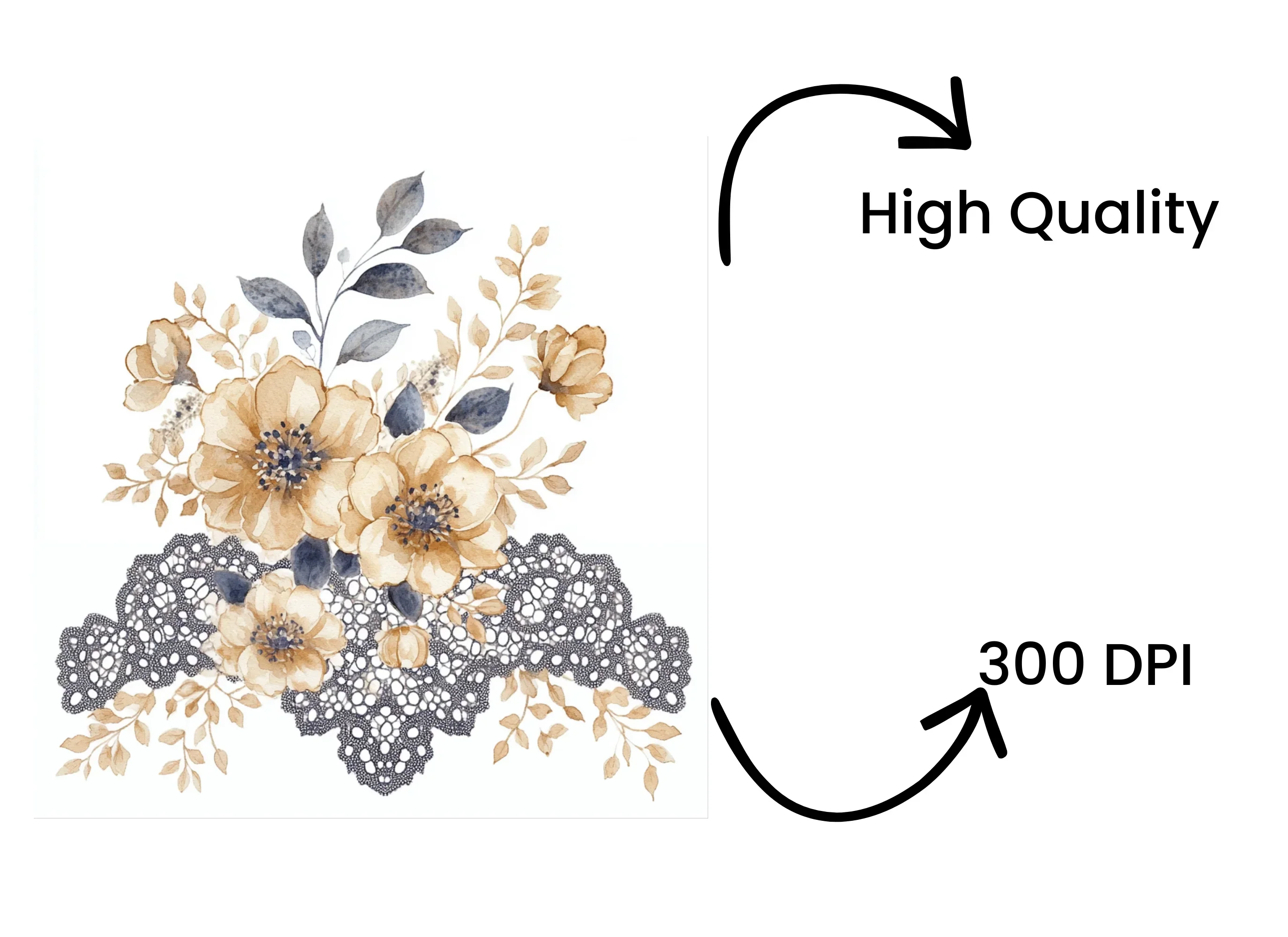 Floral Lace Clipart Bundle - Image 4