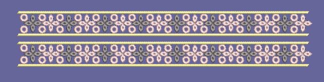 Floral Lattice Ribbon Embroidery Design