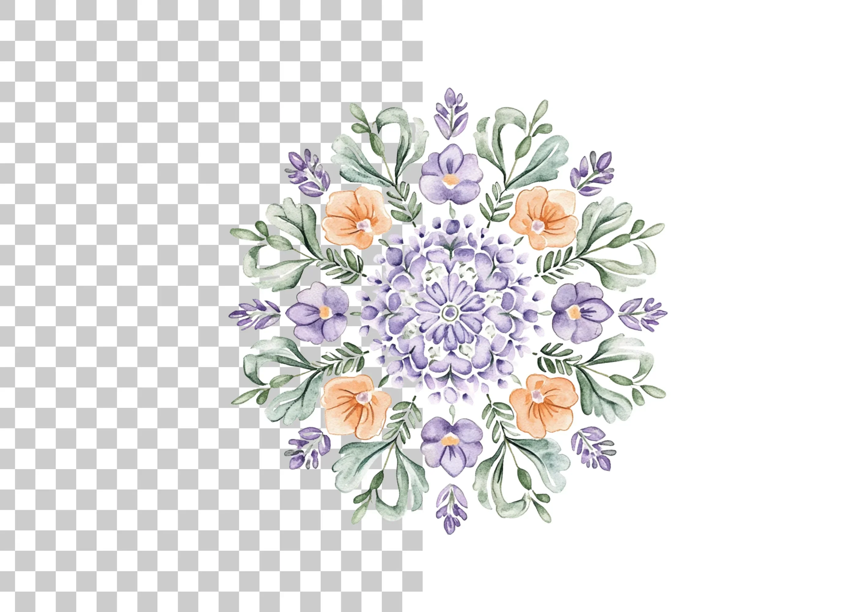Floral Mandala Clipart Bundle - Image 6