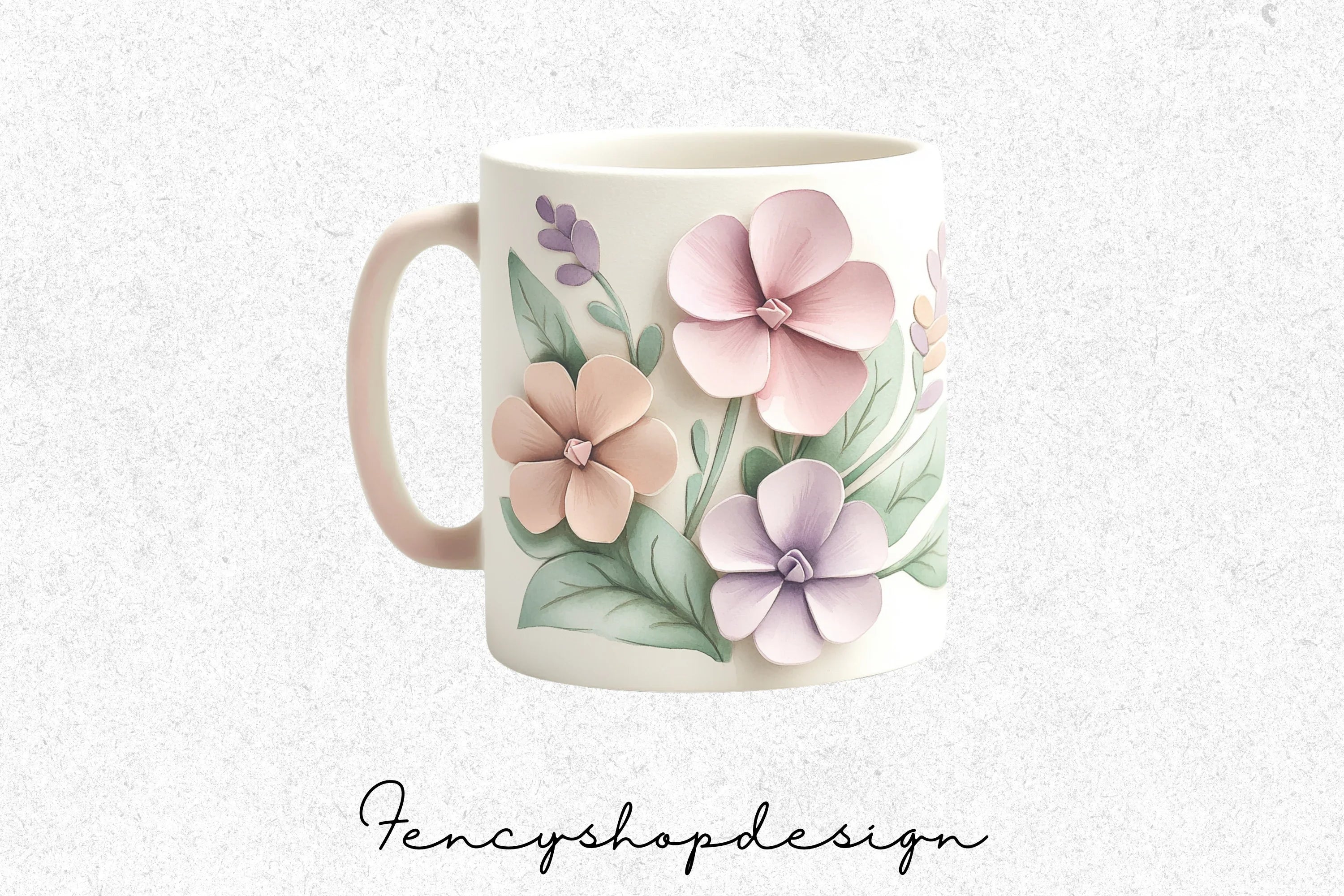 Floral Mugs Clipart Bundle - Image 4