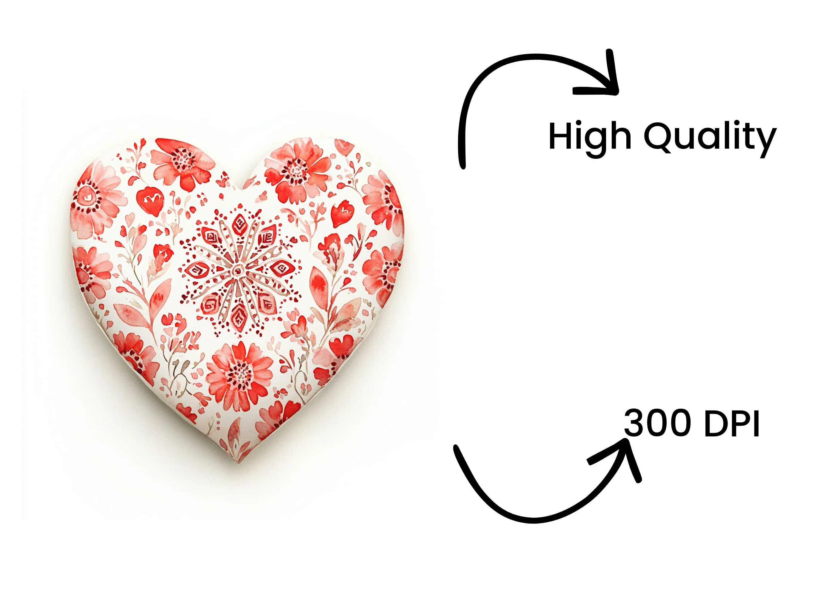 Floral Patterned Hearts Clipart Bundle - Image 4