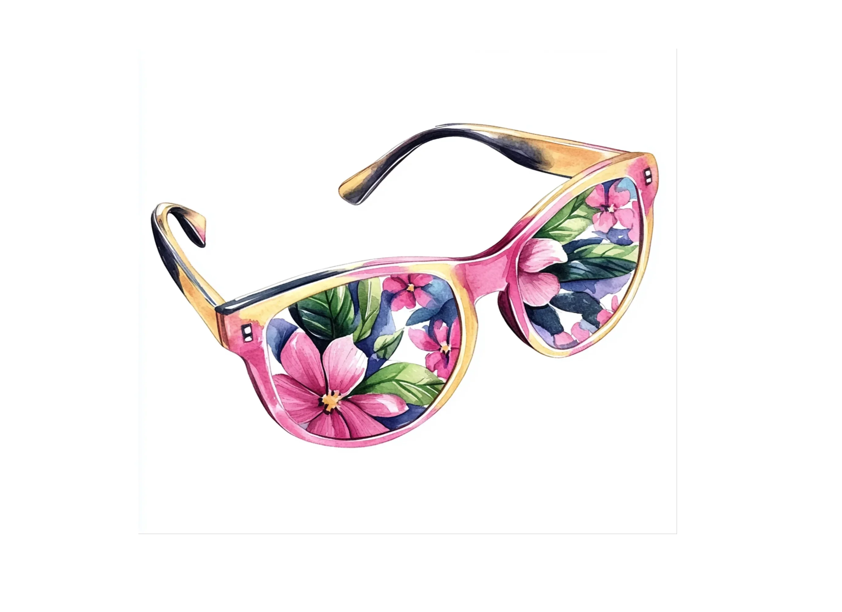 Floral Reflection Sunglasses Clipart Bundle - Image 2