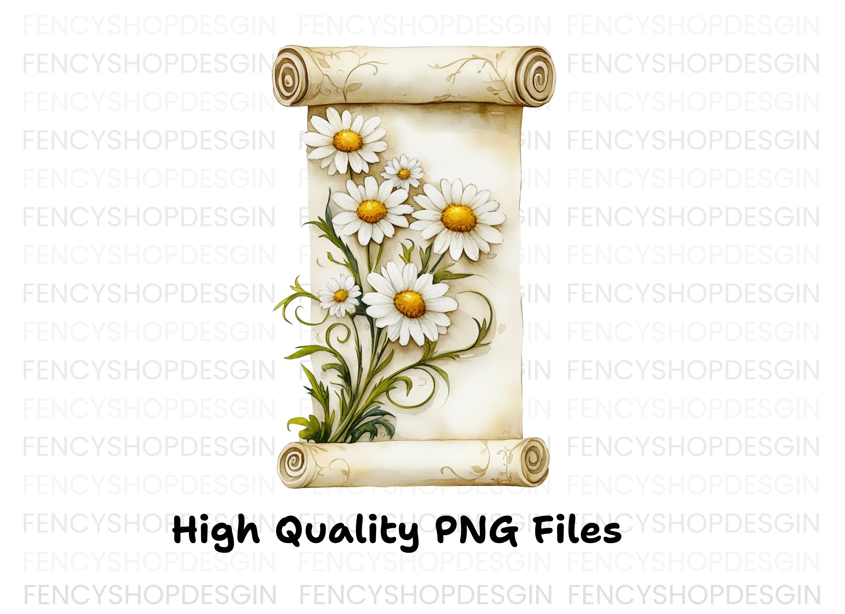 Floral Scroll Border Clipart Bundle - Image 3