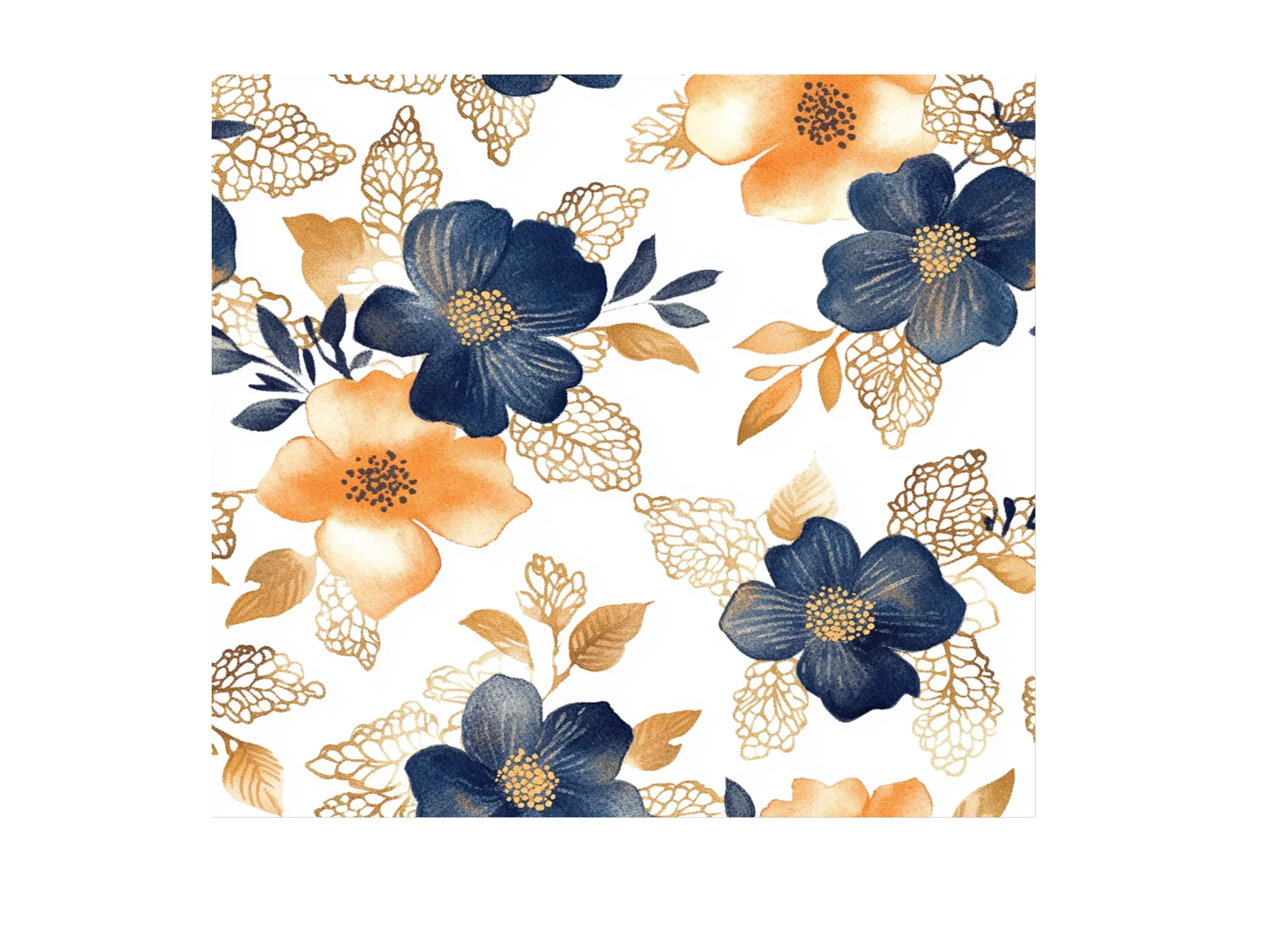 Floral Seamless Pattern Clipart Bundle - Image 2