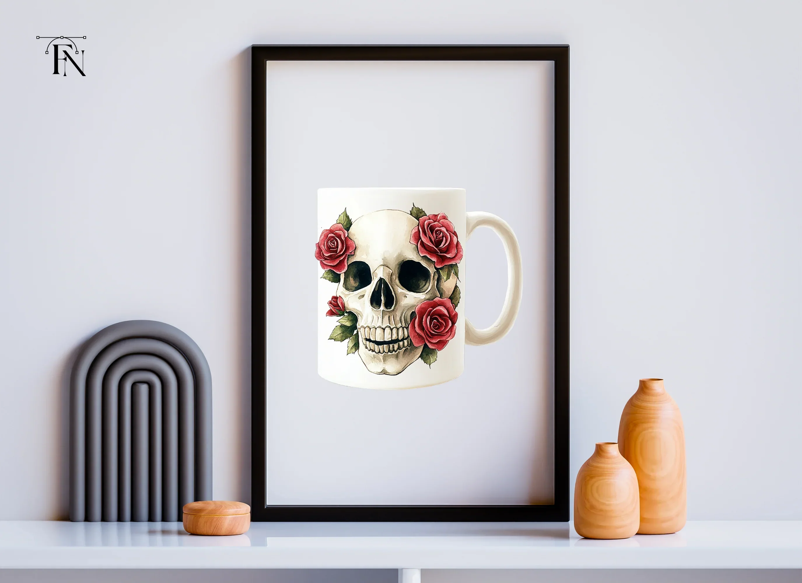 Floral Skull Clipart Bundle - Image 6