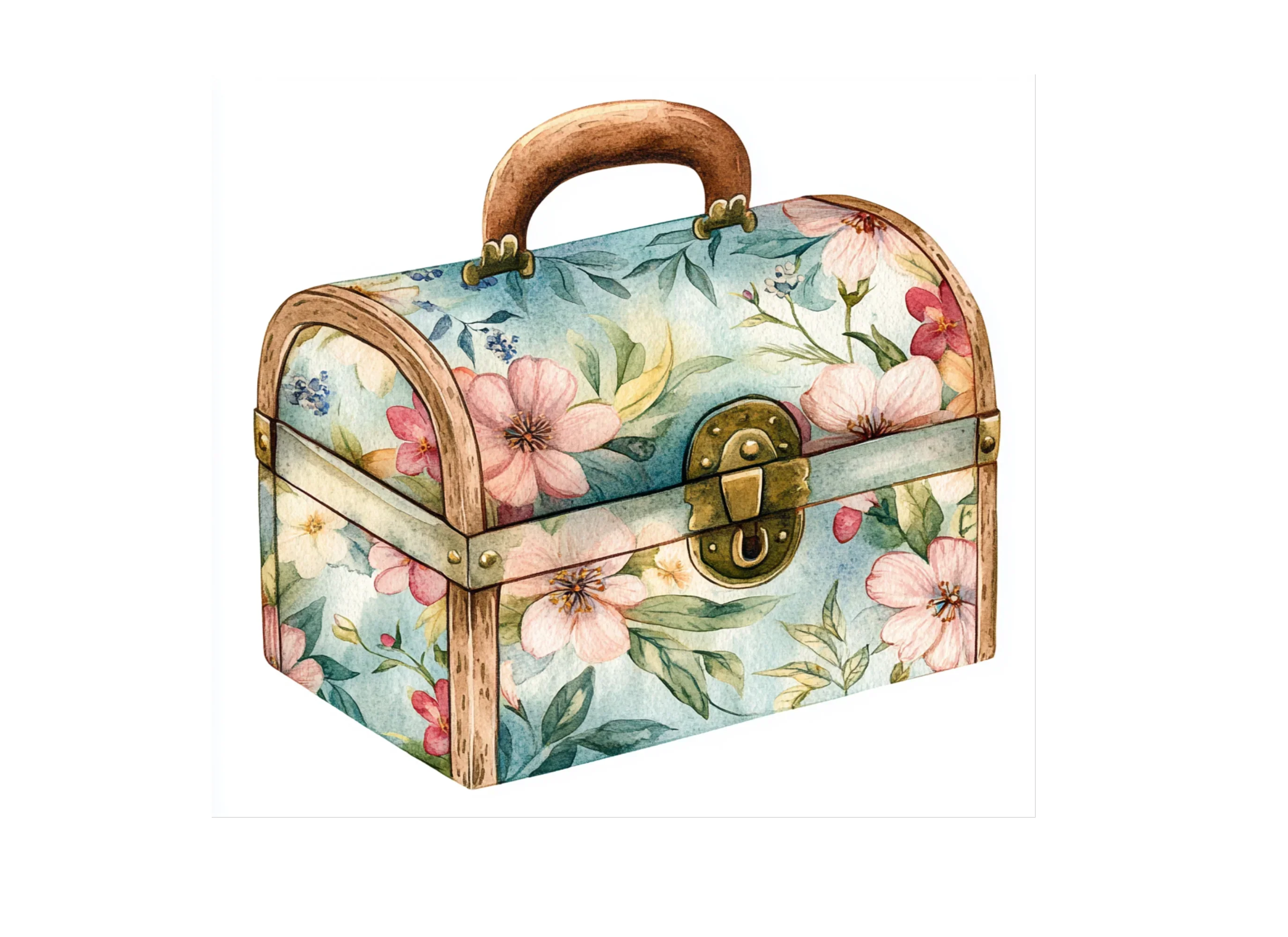 Floral Treasure Chest Clipart Bundle - Image 3