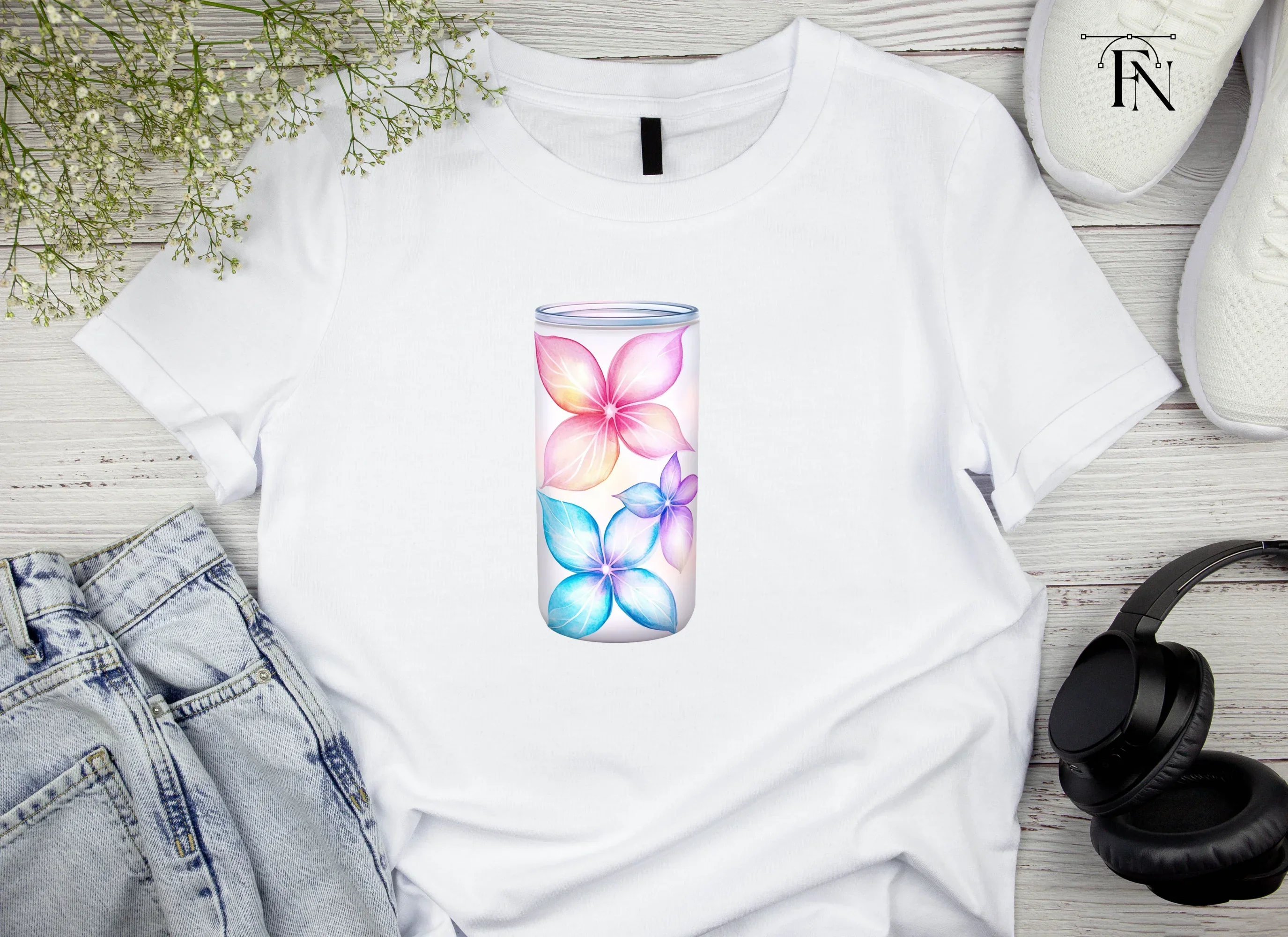 Floral Tumbler Clipart Bundle - Image 5