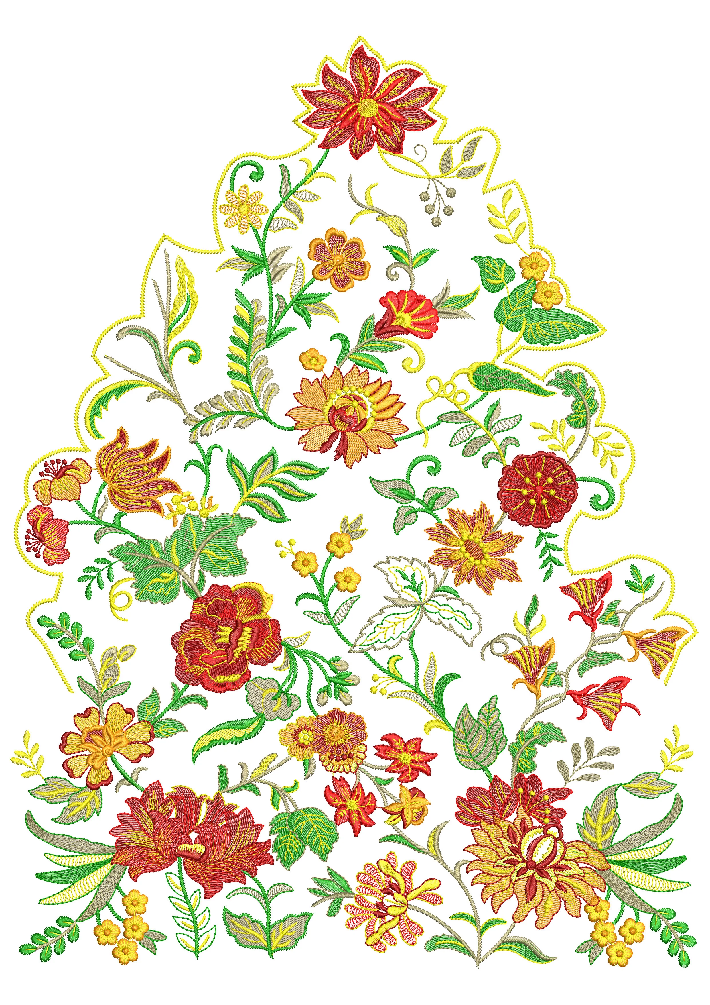 Flower Banch Embroidery Design