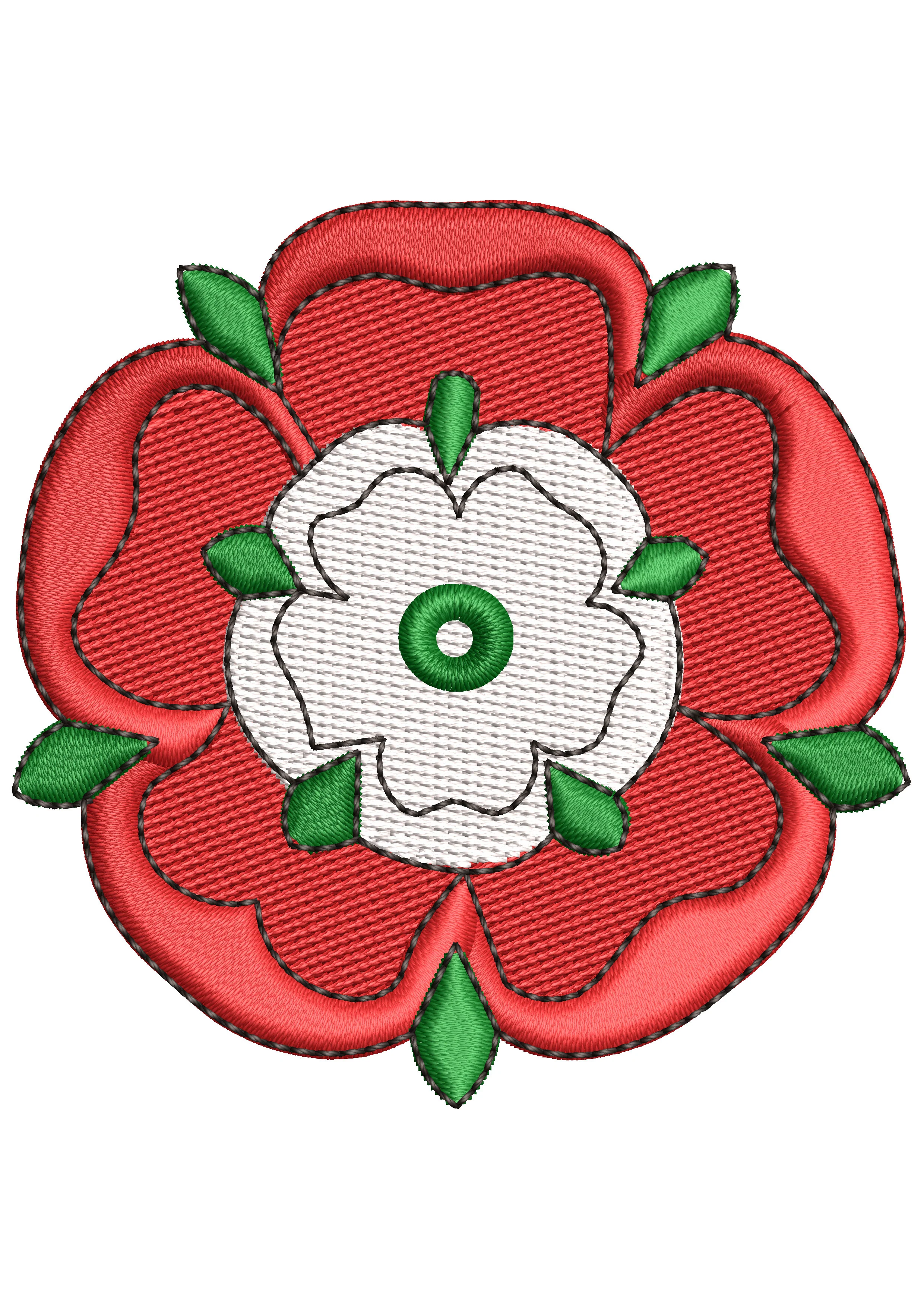 Flower Checker Embroidery Design