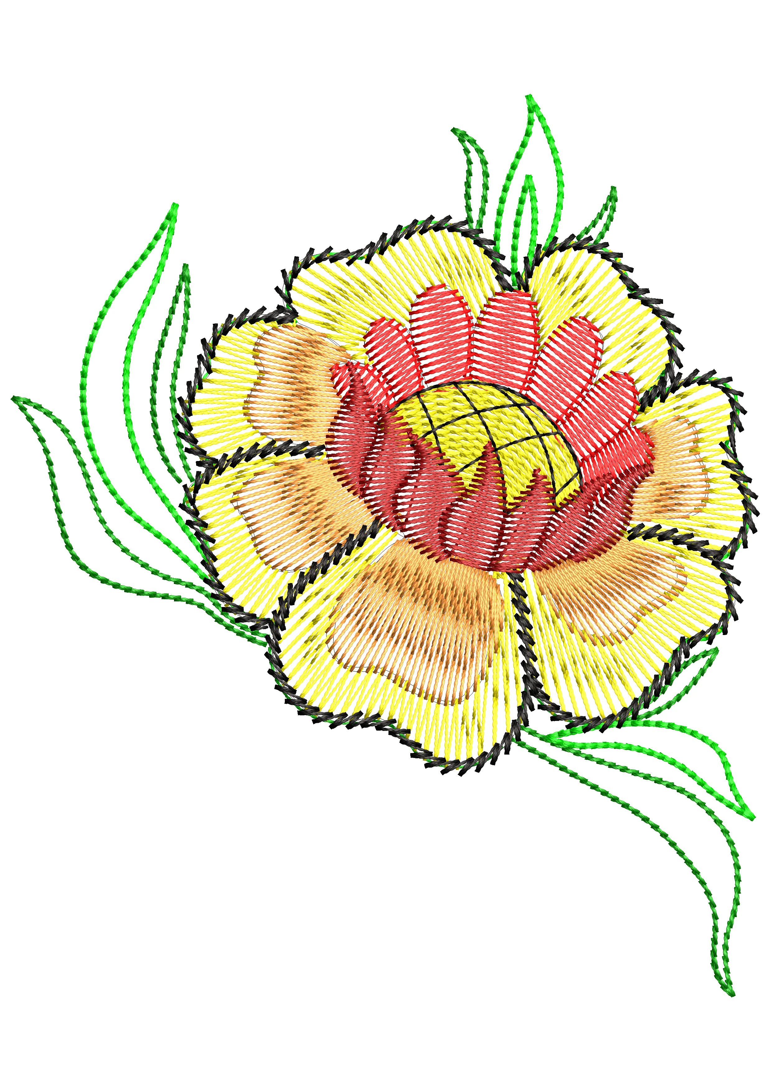 Flower Craft Embroidery Design