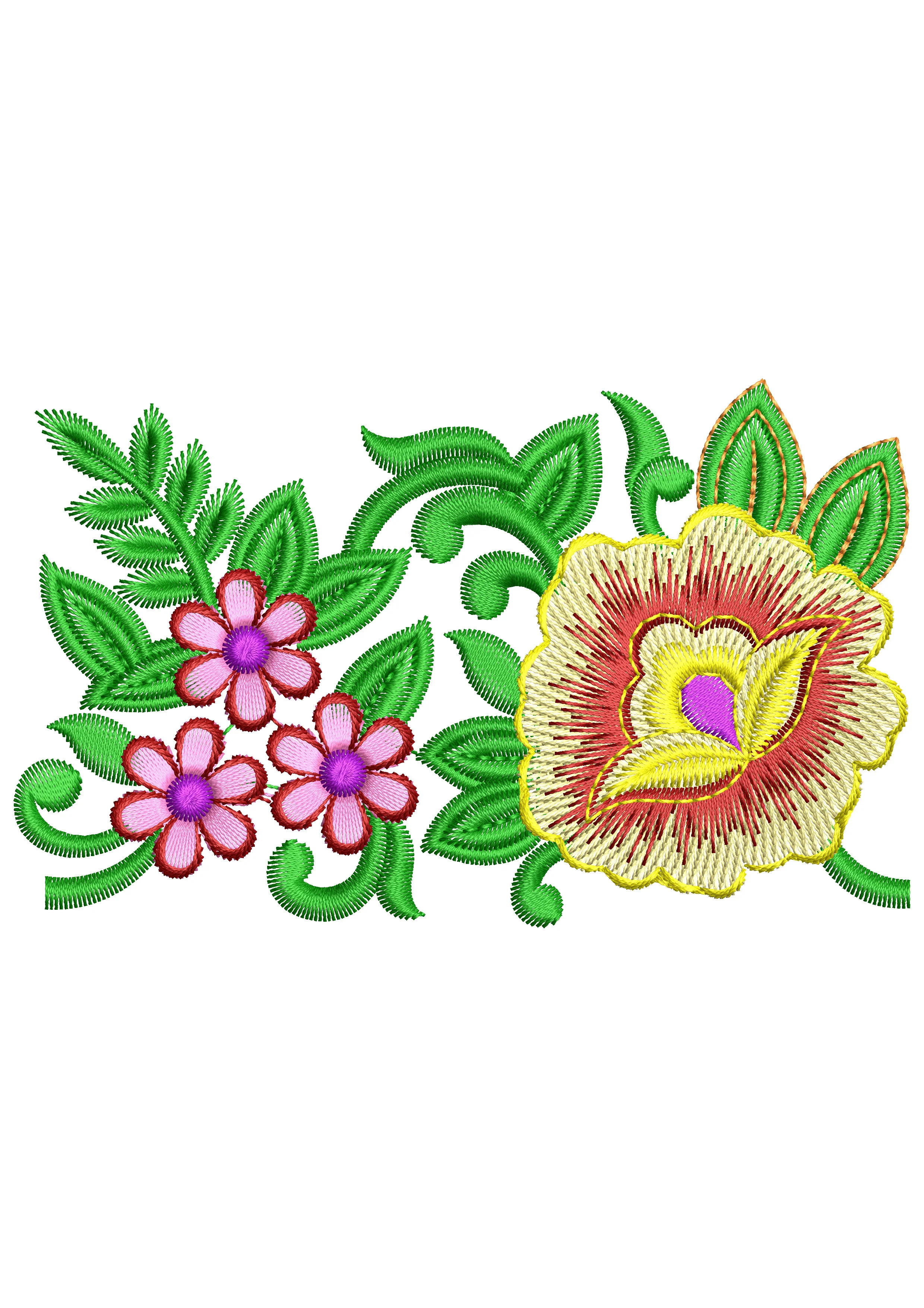 Flower Doma Embroidery Design