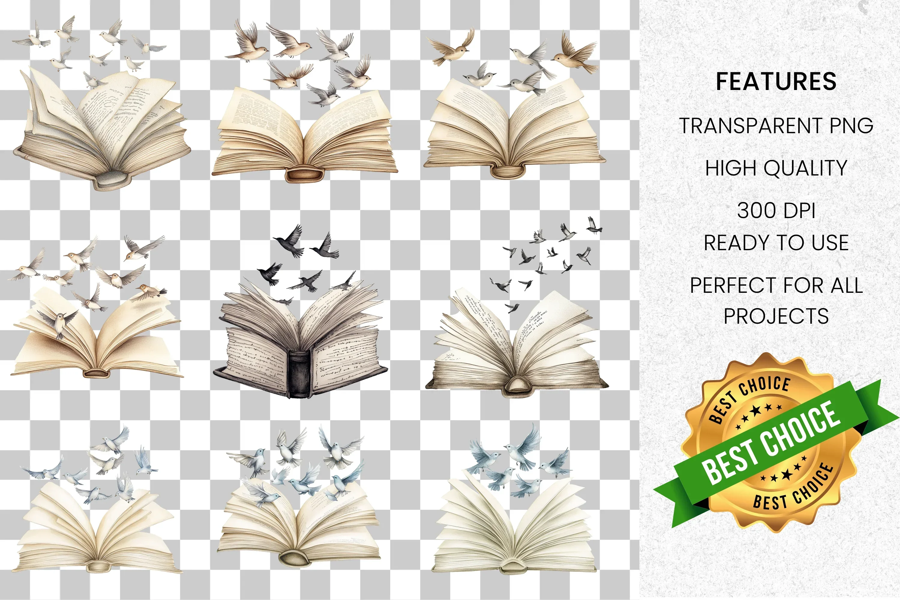 Flying Birds Clipart Bundle - Image 7