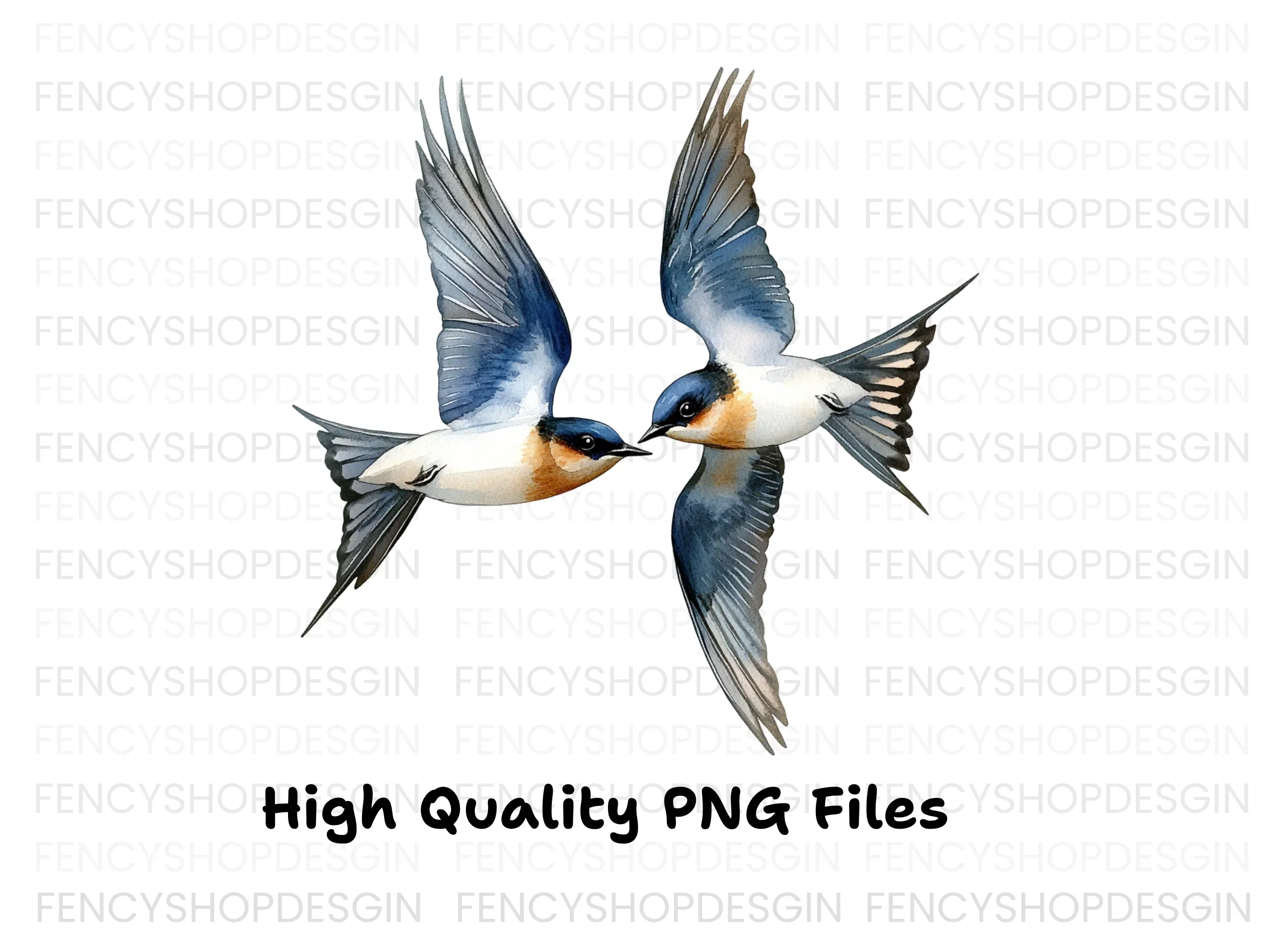 Flying Swallows Clipart Bundle - Image 2