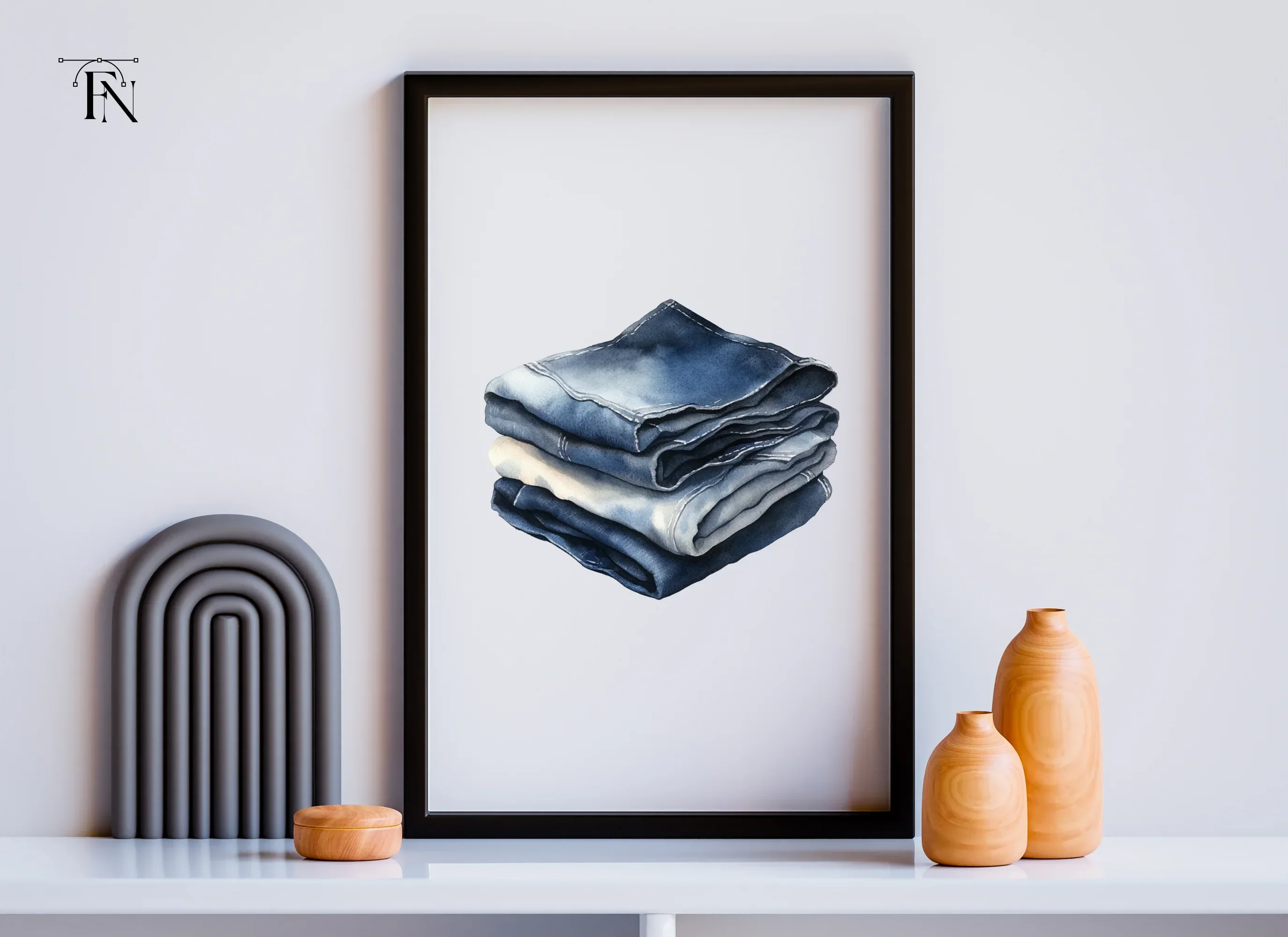 Folded Denim Jeans Clipart Bundle - Image 5