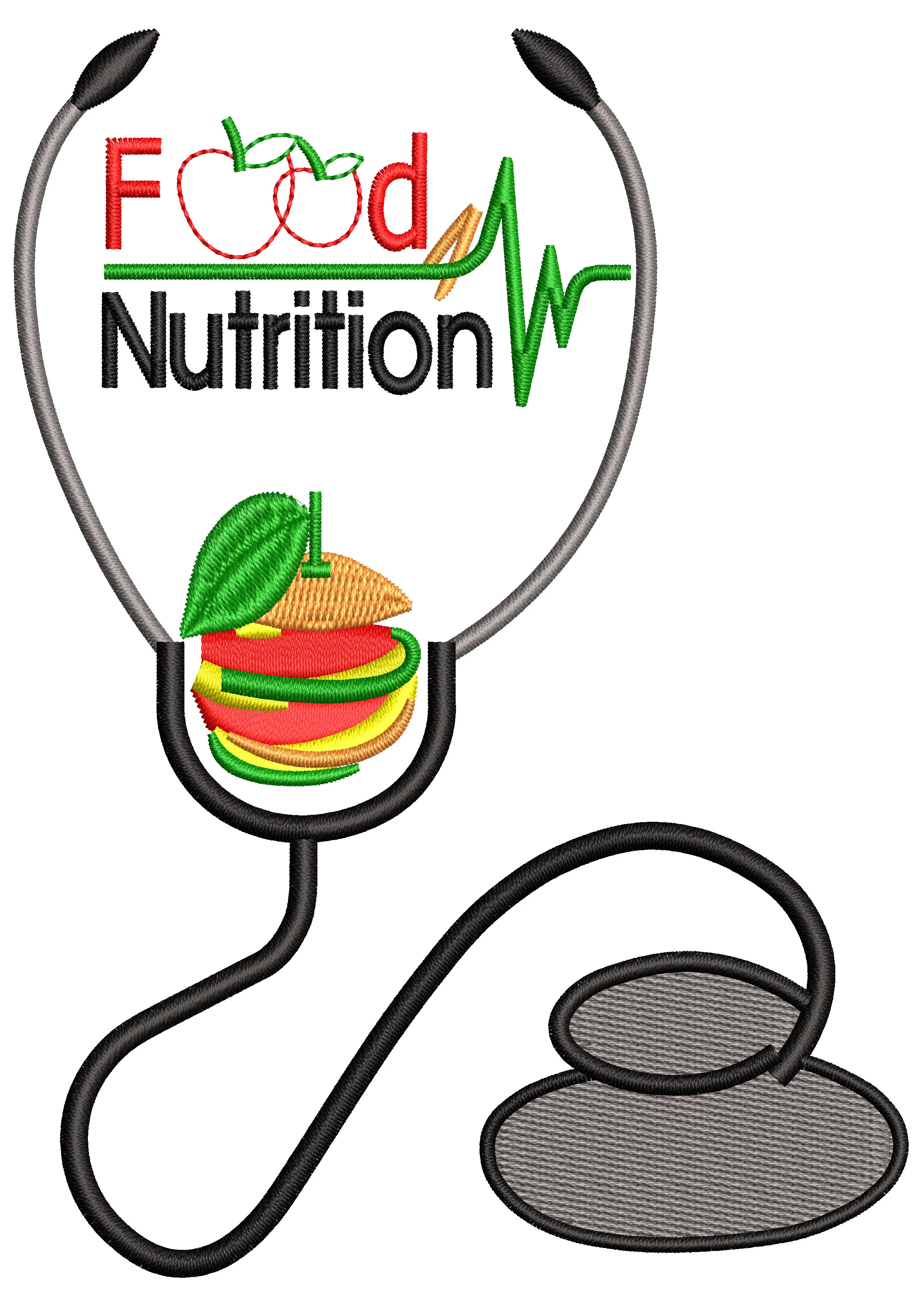 Food Nutrition Embroidery Design