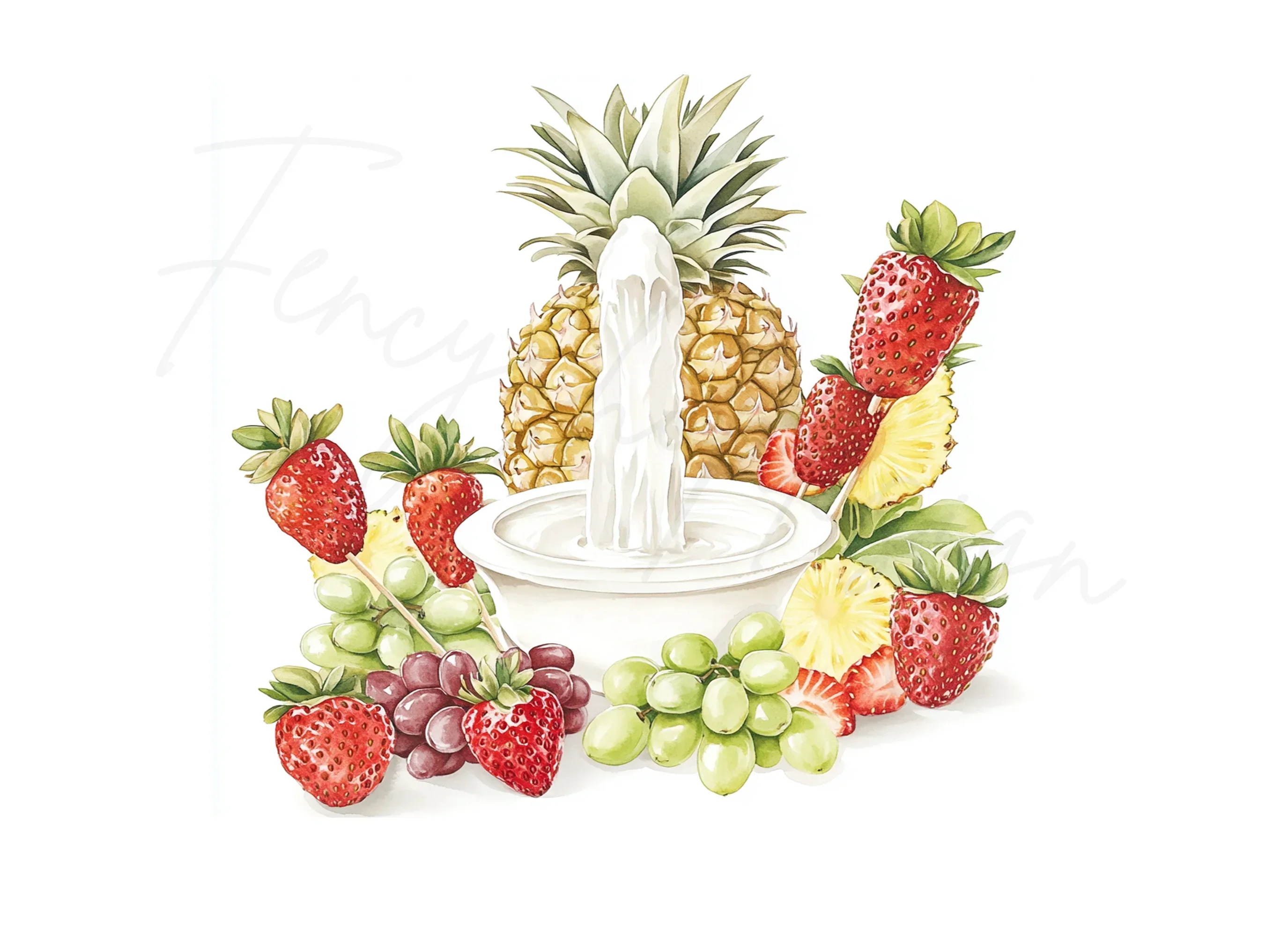 Fresh Fruit Fondue Clipart Bundle - Image 2