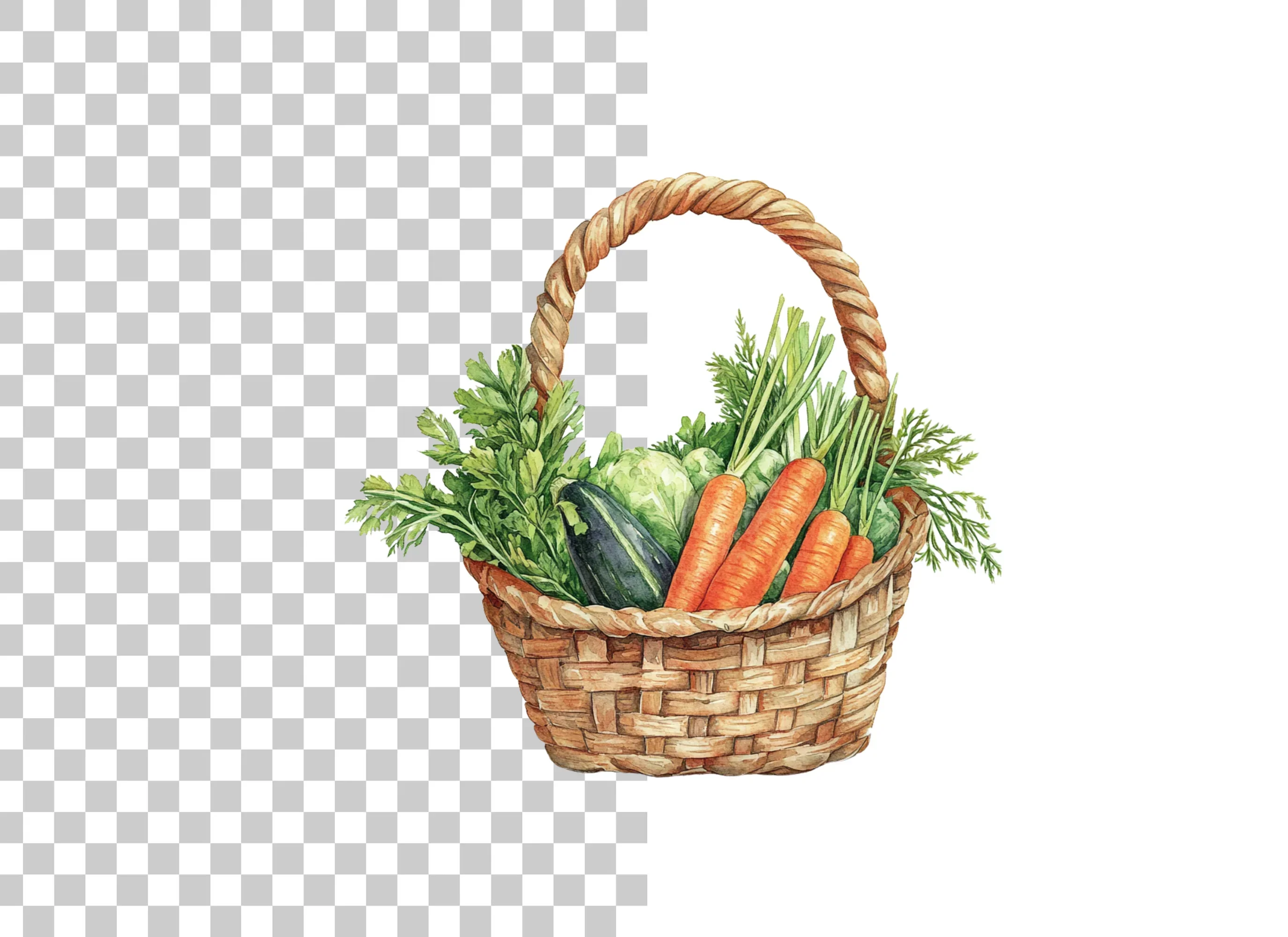 Fresh Harvest Basket Clipart Bundle - Image 2