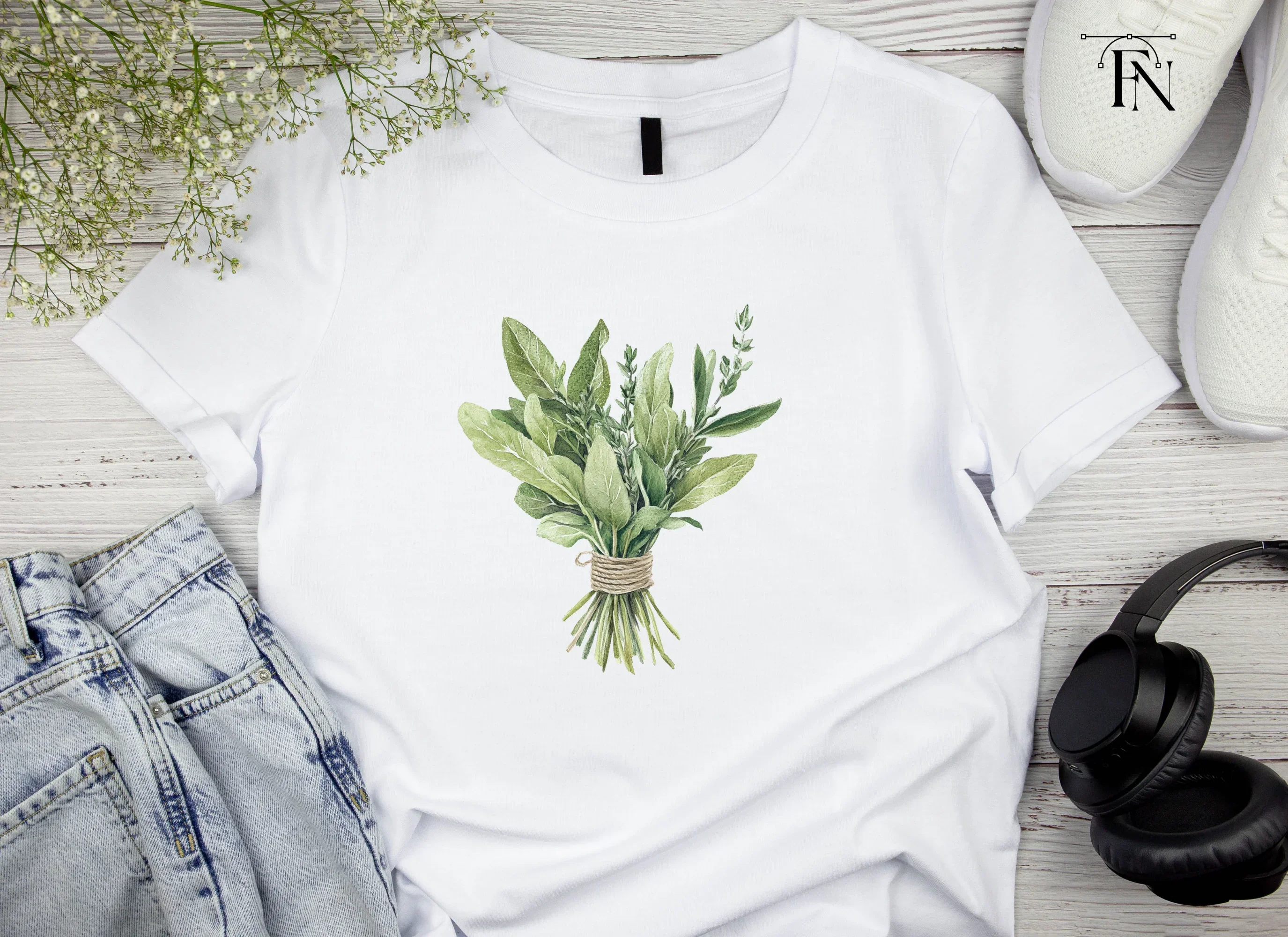 Fresh Herb Bouquets Clipart Bundle - Image 5