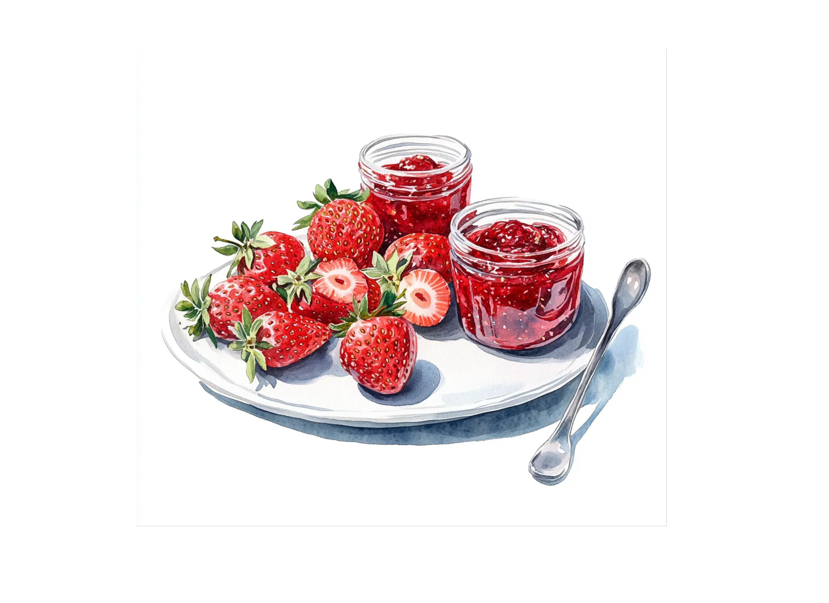 Fresh Strawberry Jam Berries Clipart Bundle - Image 2