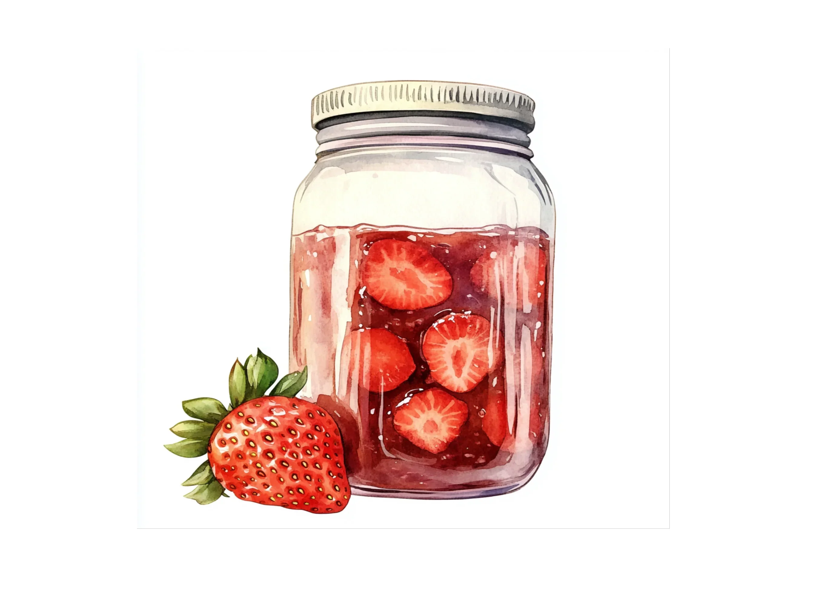 Fresh Strawberry Jam Clipart Bundle - Image 3