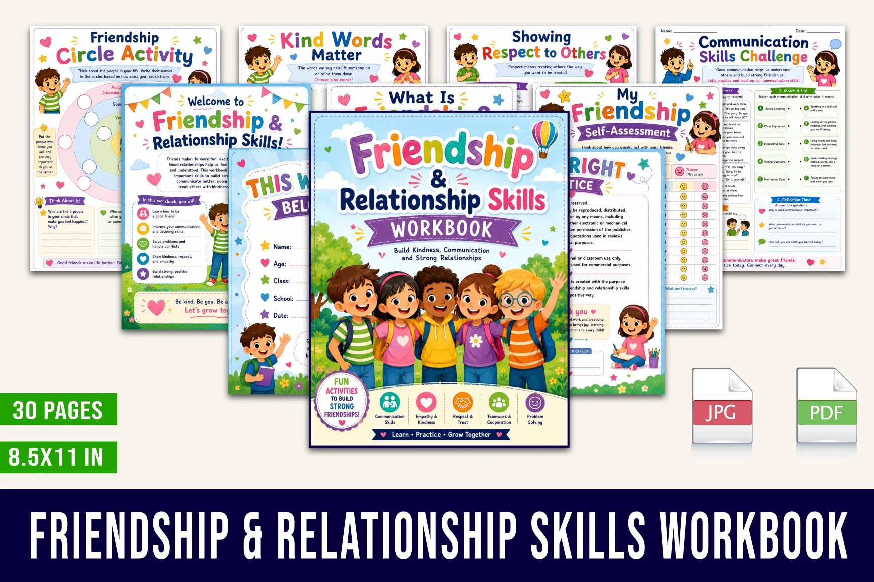 Friendship Relationship Skills Workbook