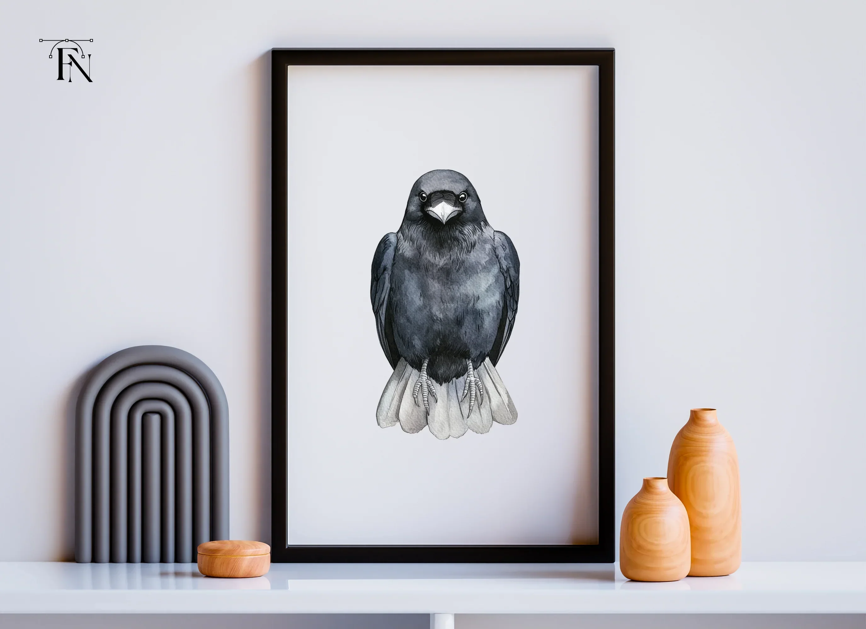 Front Facing Crow Clipart Bundle - Image 6