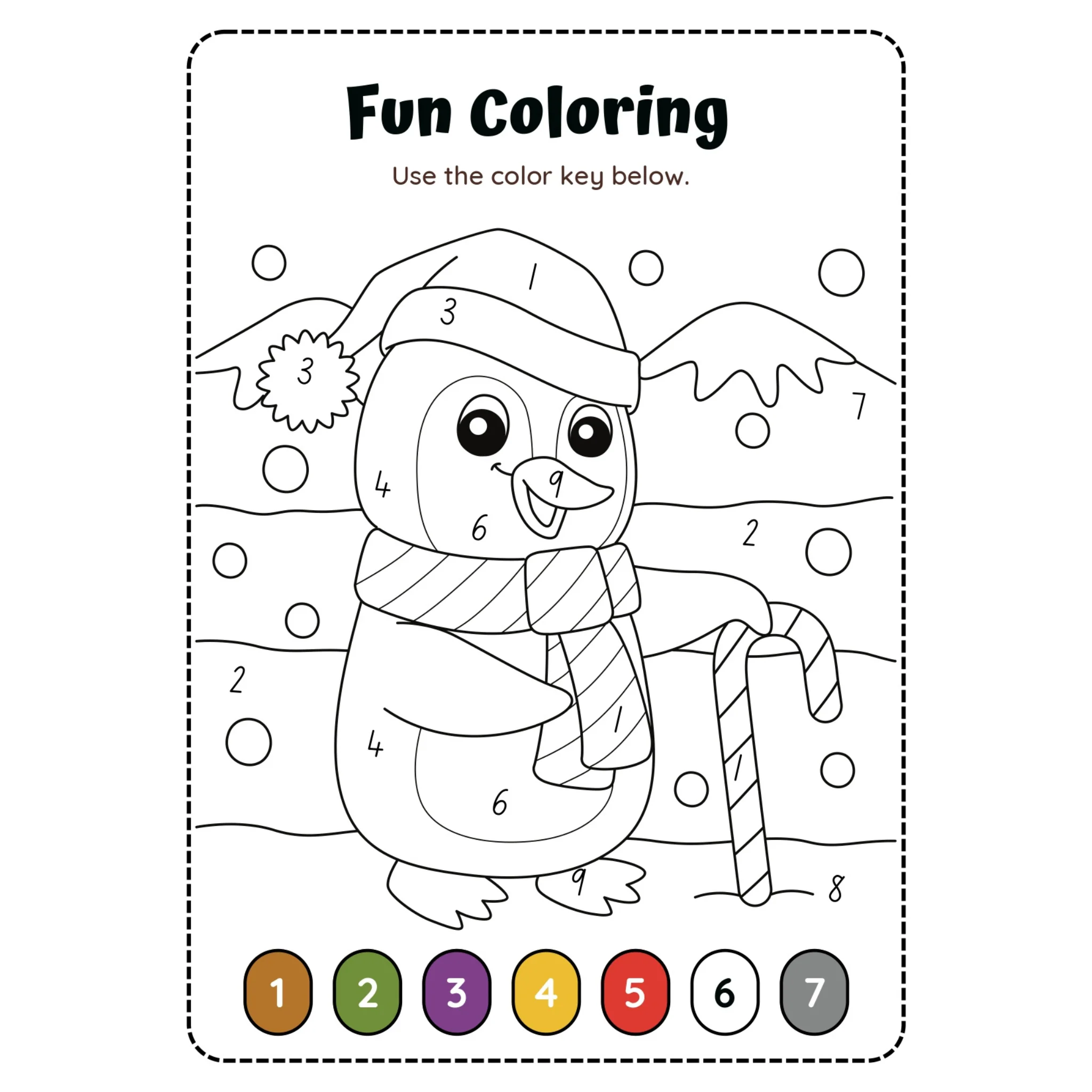 Fun Coloring by Number Worksheets - Image 2