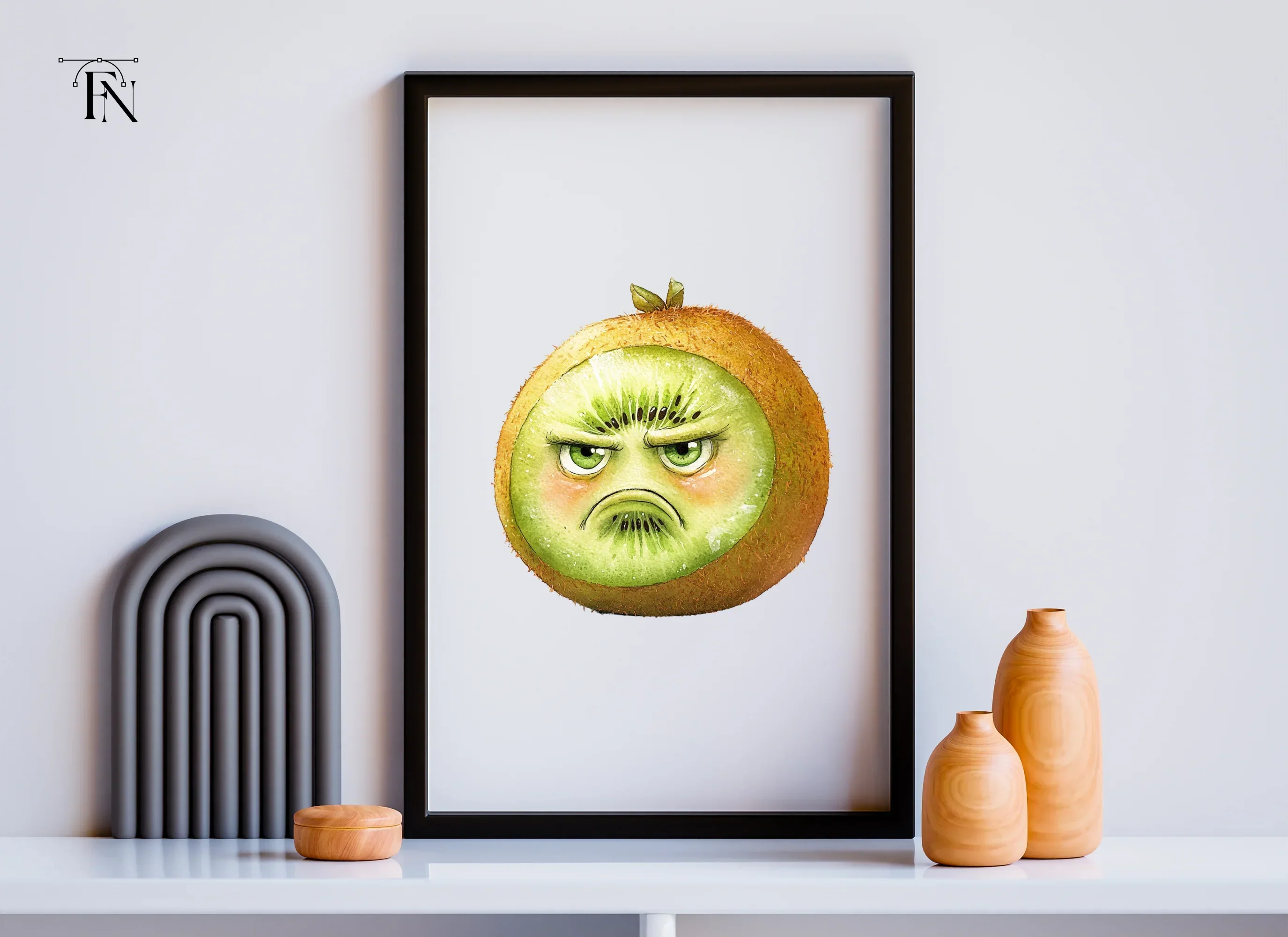 Funny Angry Kiwi Fruit Clipart Bundle - Image 6