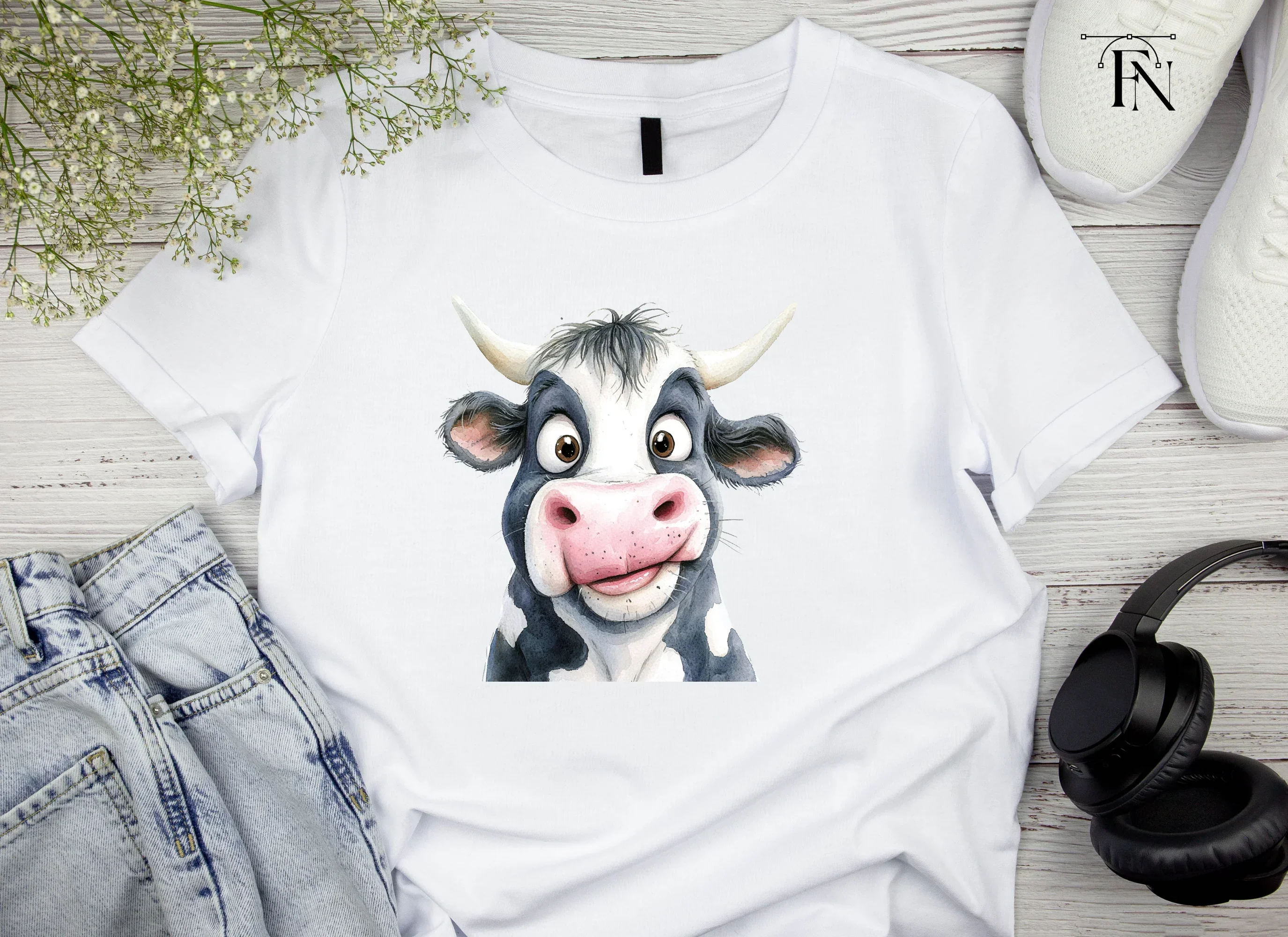 Funny Cartoon Cow Faces Clipart Bundle - Image 4