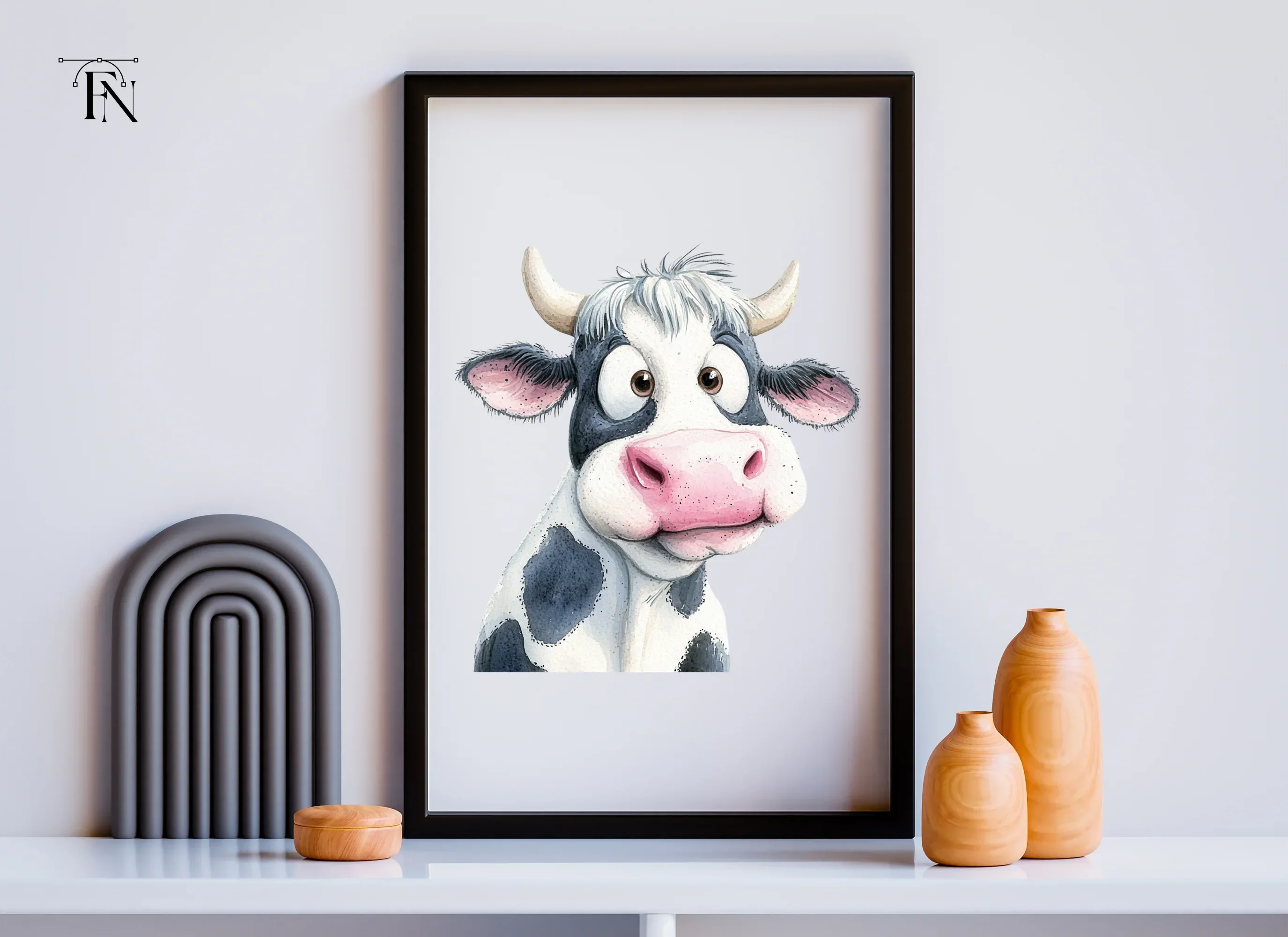 Funny Cartoon Cow Faces Clipart Bundle - Image 6