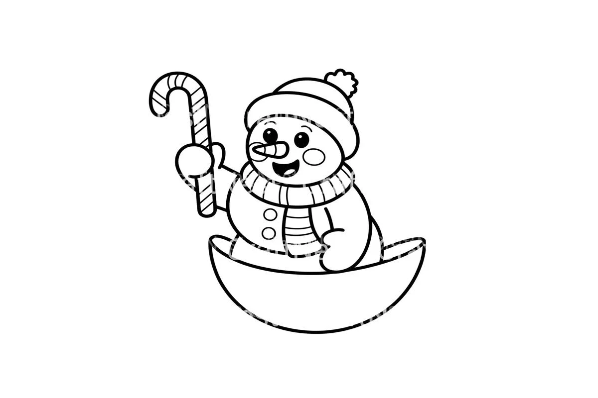 Funny Snowman Christmas Coloring Books - Image 2