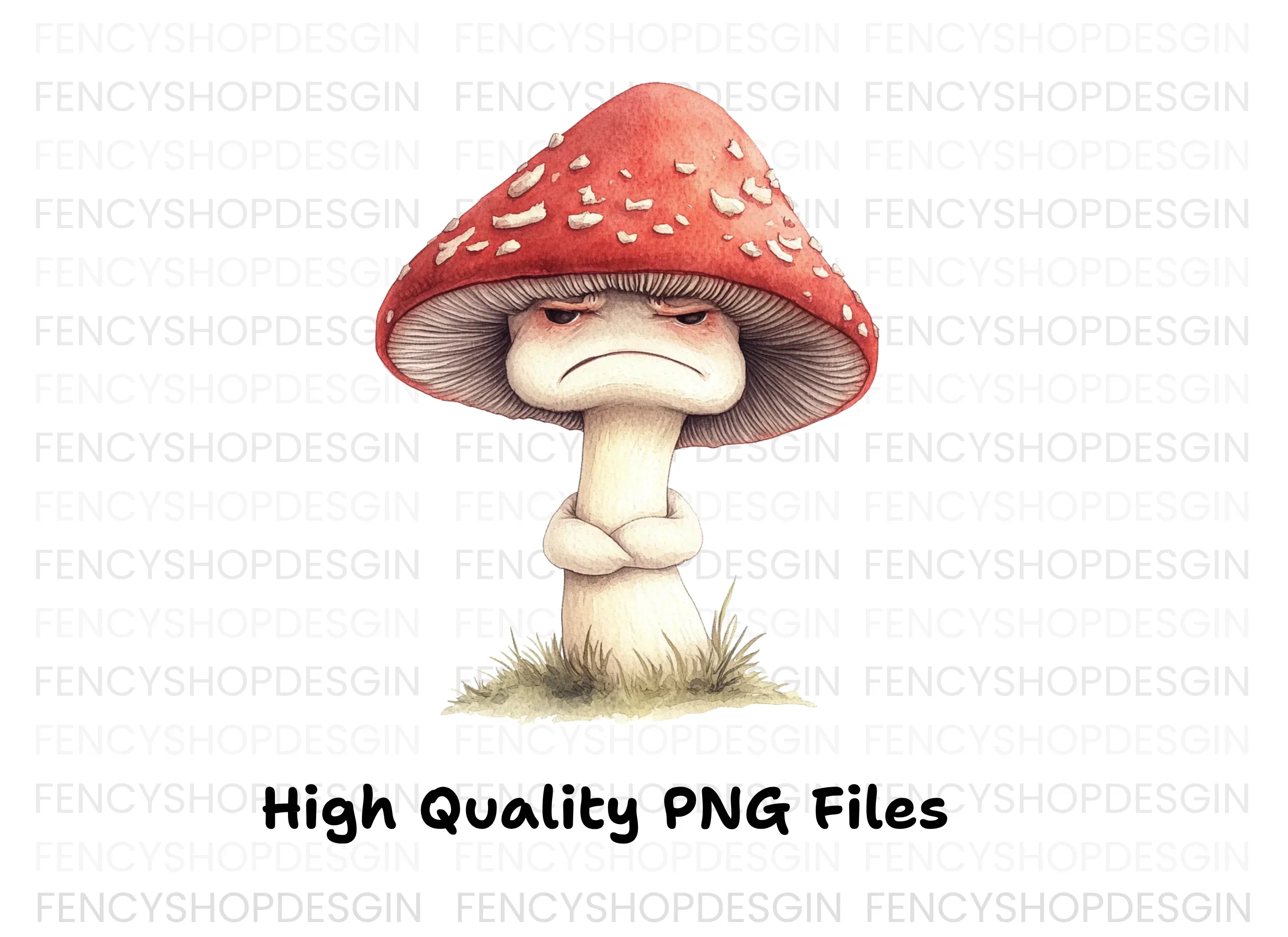 Furious Mushroom Character Clipart Bundle - Image 3