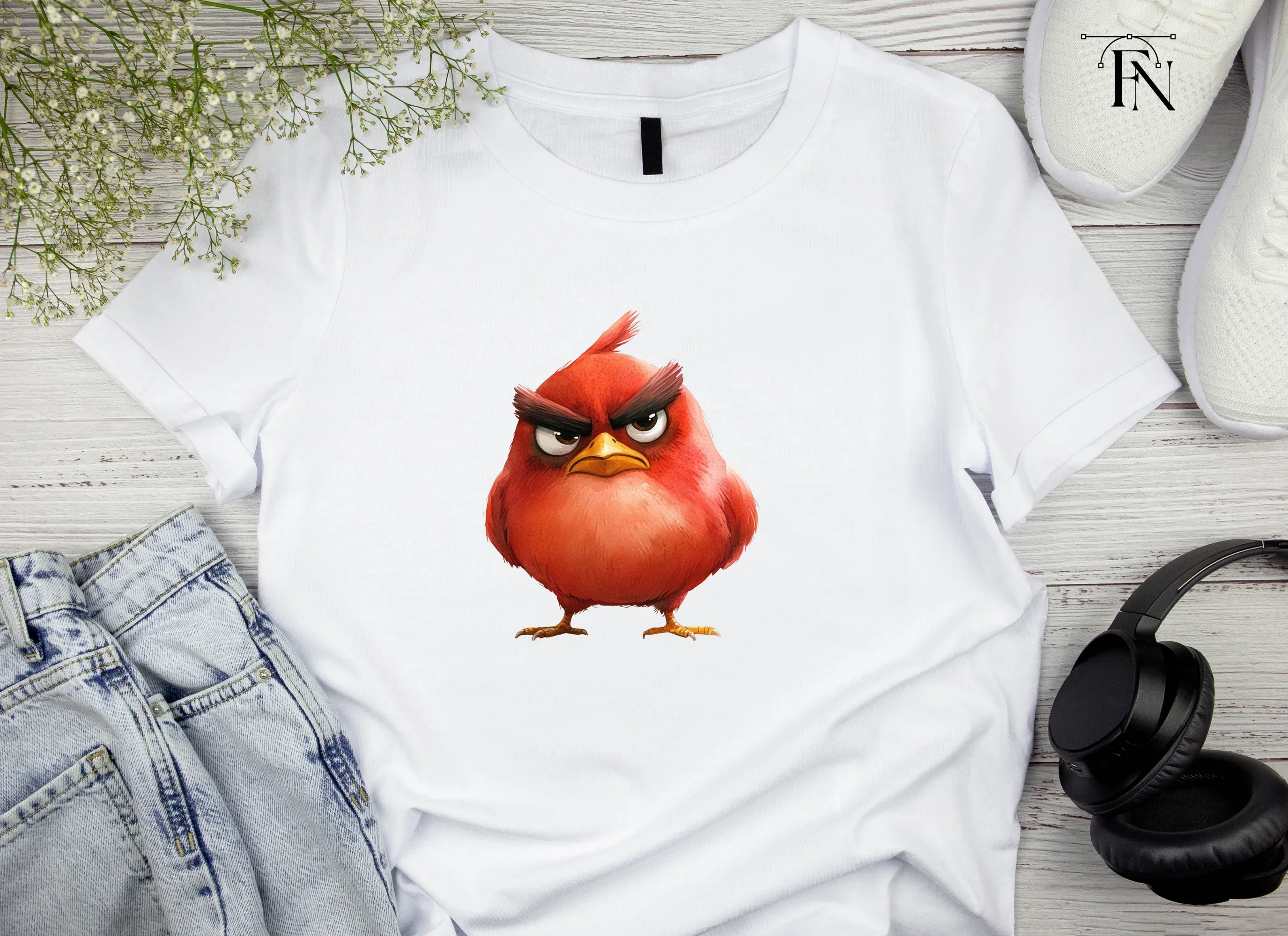 Furious Red Bird Cartoon Clipart Bundle - Image 4