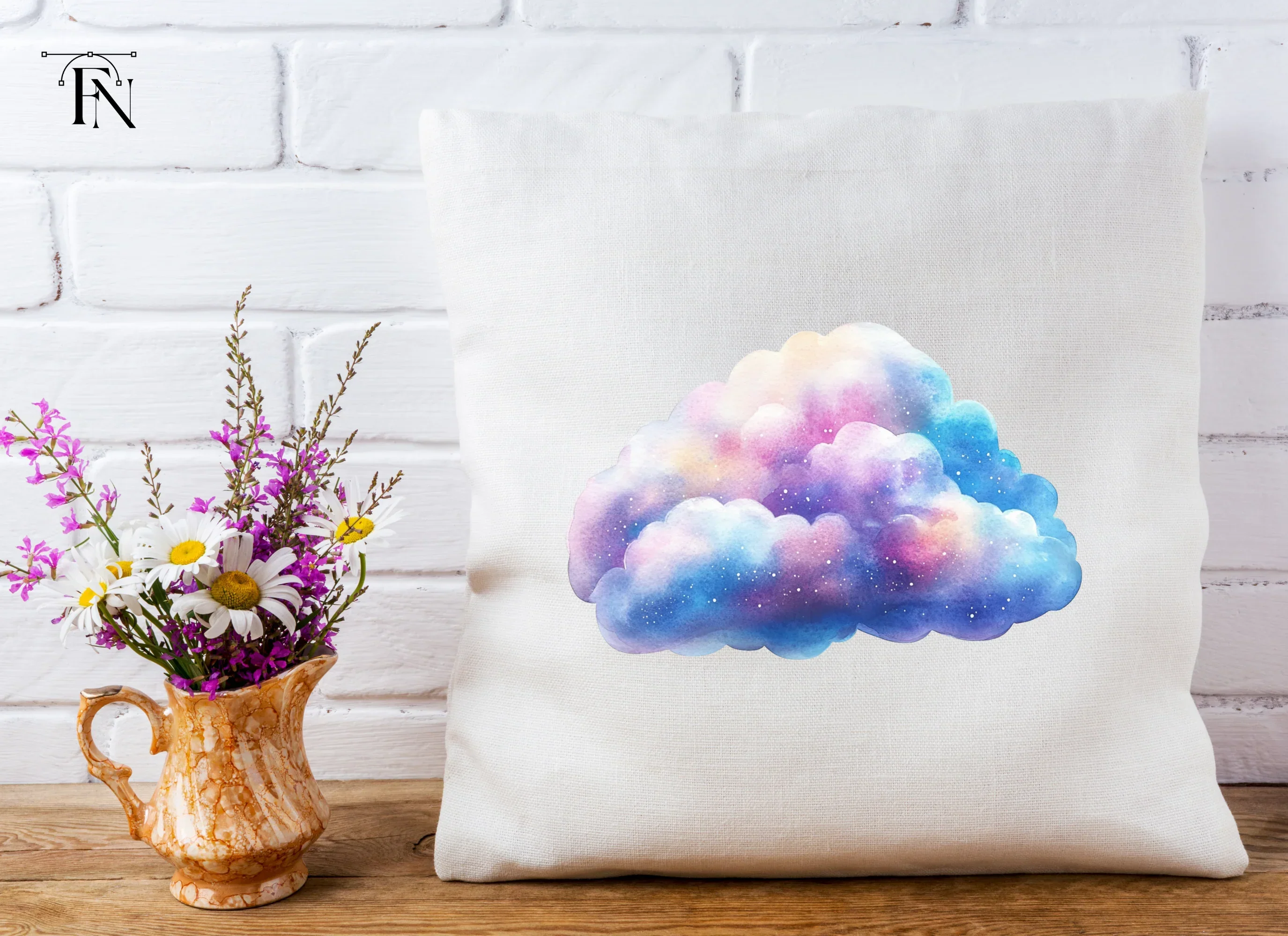 Galaxy Clouds Clipart Bundle - Image 3