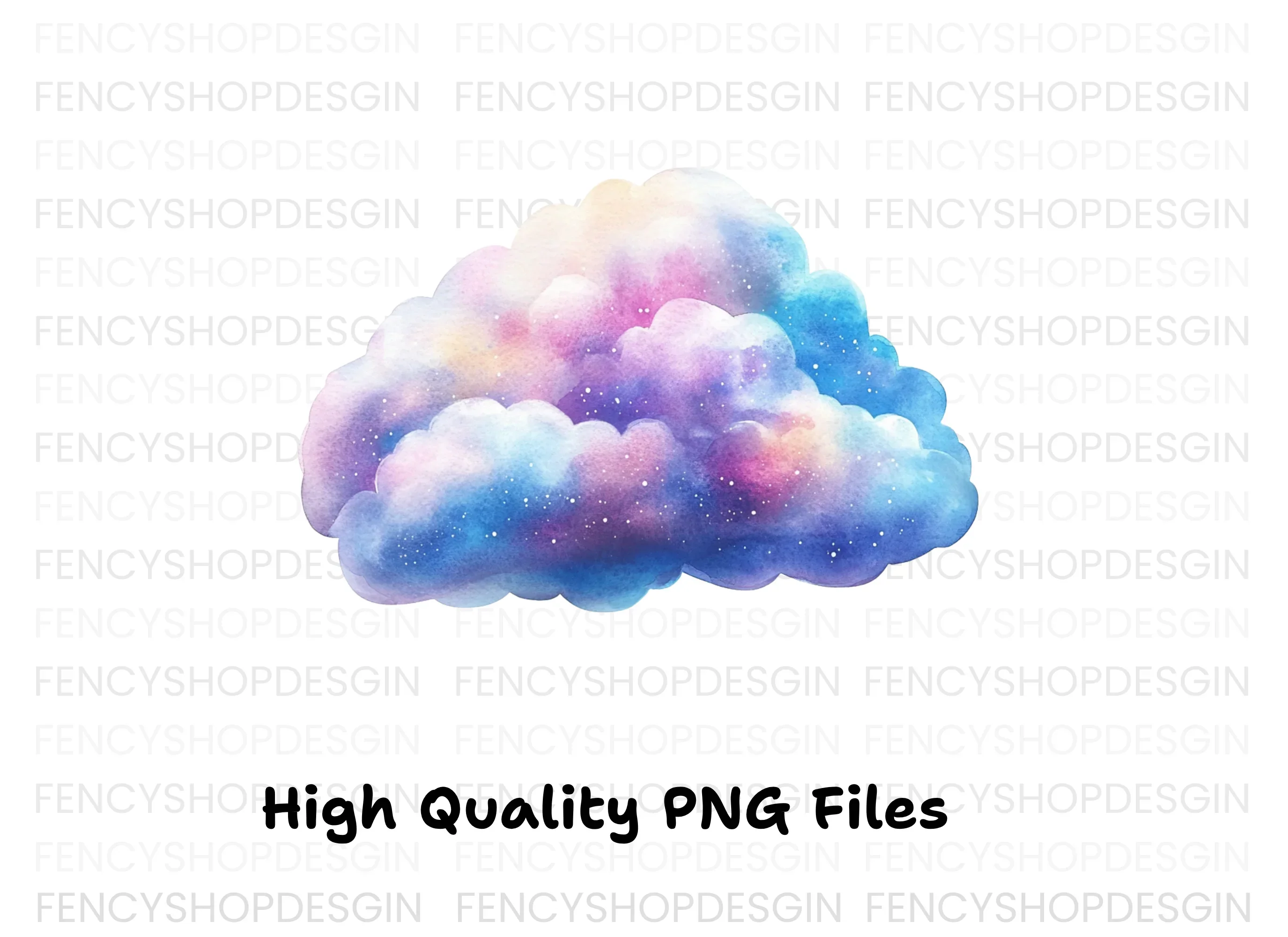 Galaxy Clouds Clipart Bundle - Image 5