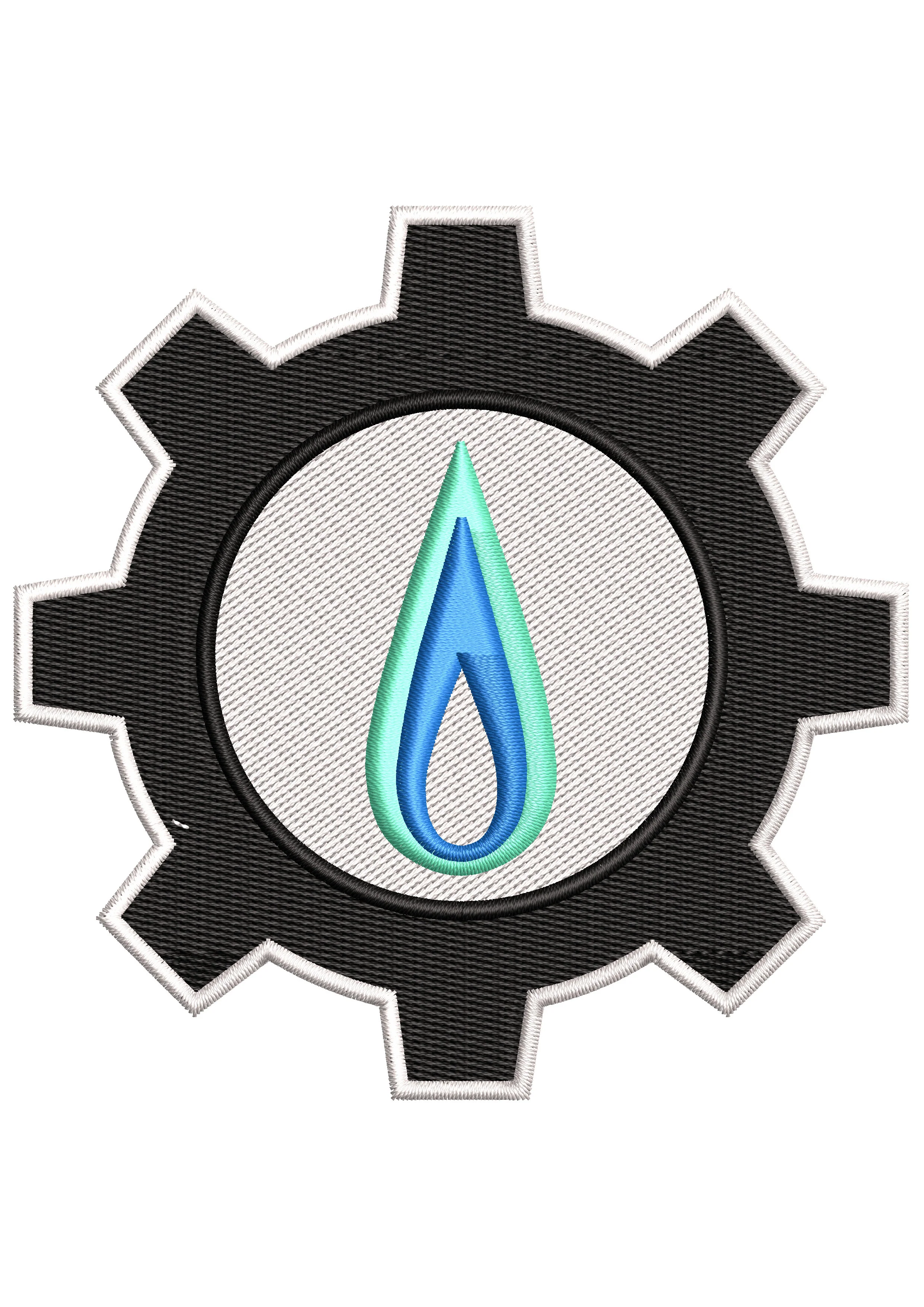 Gas Sign Embroidery Design