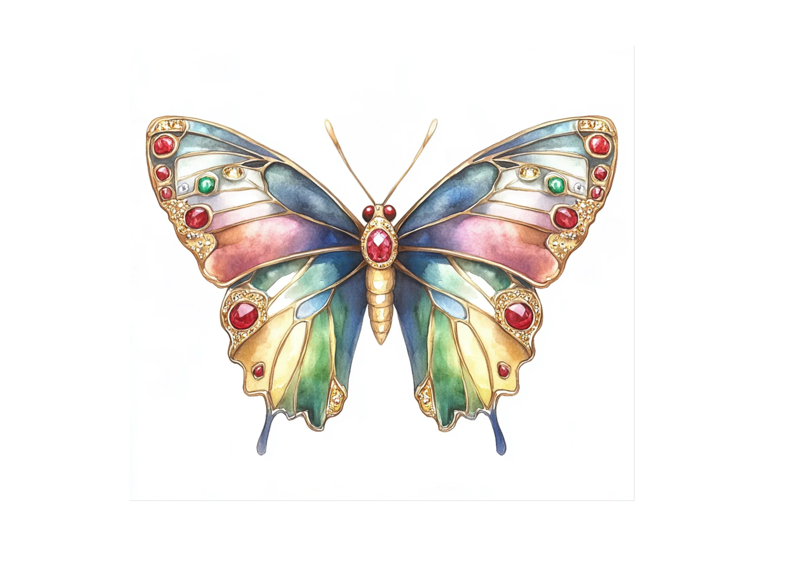 Gemstone Butterfly Clipart Bundle - Image 3
