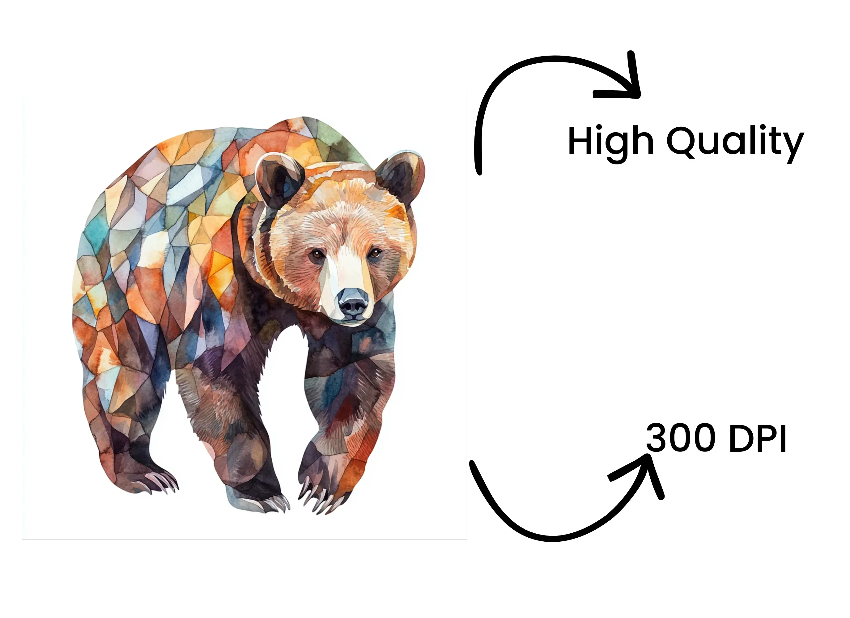 Geometric Bear Clipart Bundle - Image 4