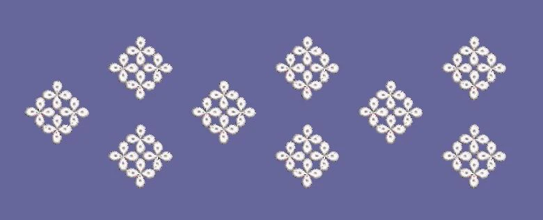 Geometric Buta Pattern Embroidery Design