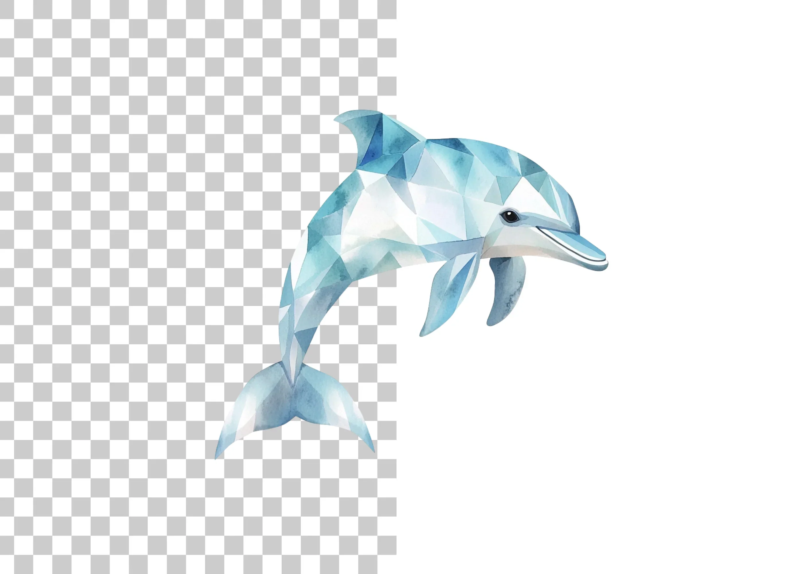 Geometric Dolphin Clipart Bundle - Image 2