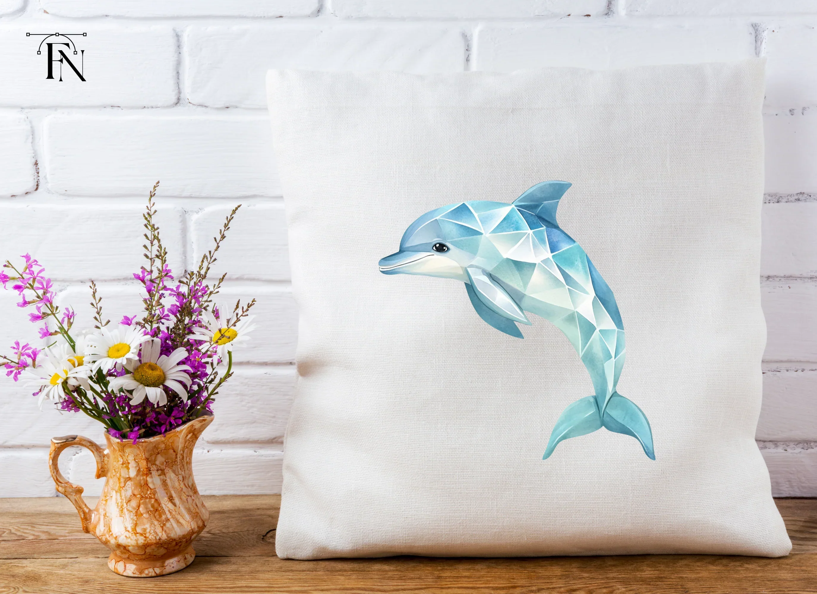 Geometric Dolphin Clipart Bundle - Image 6