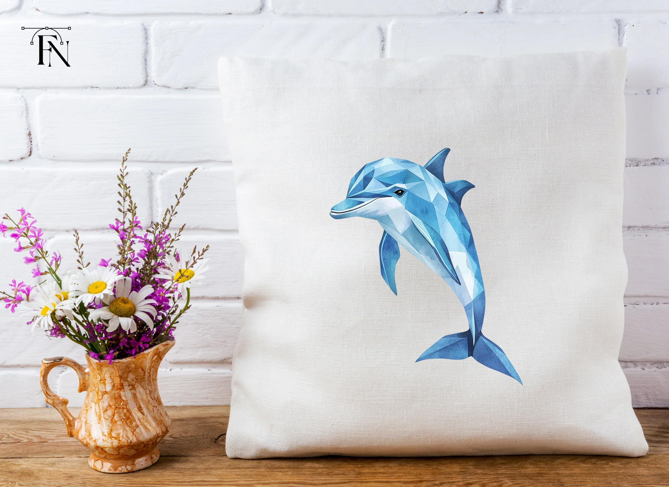 Geometric Dolphin Clipart Bundle - Image 5