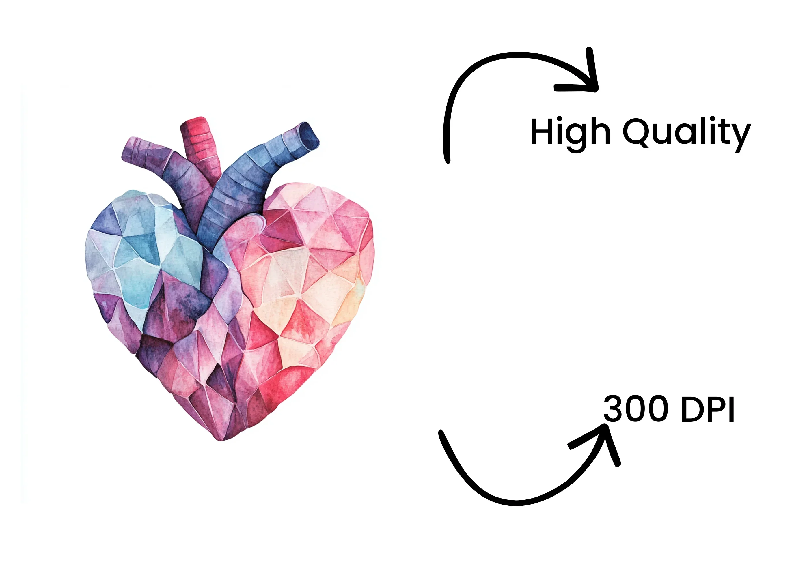 Geometric Heart Clipart Bundle - Image 4