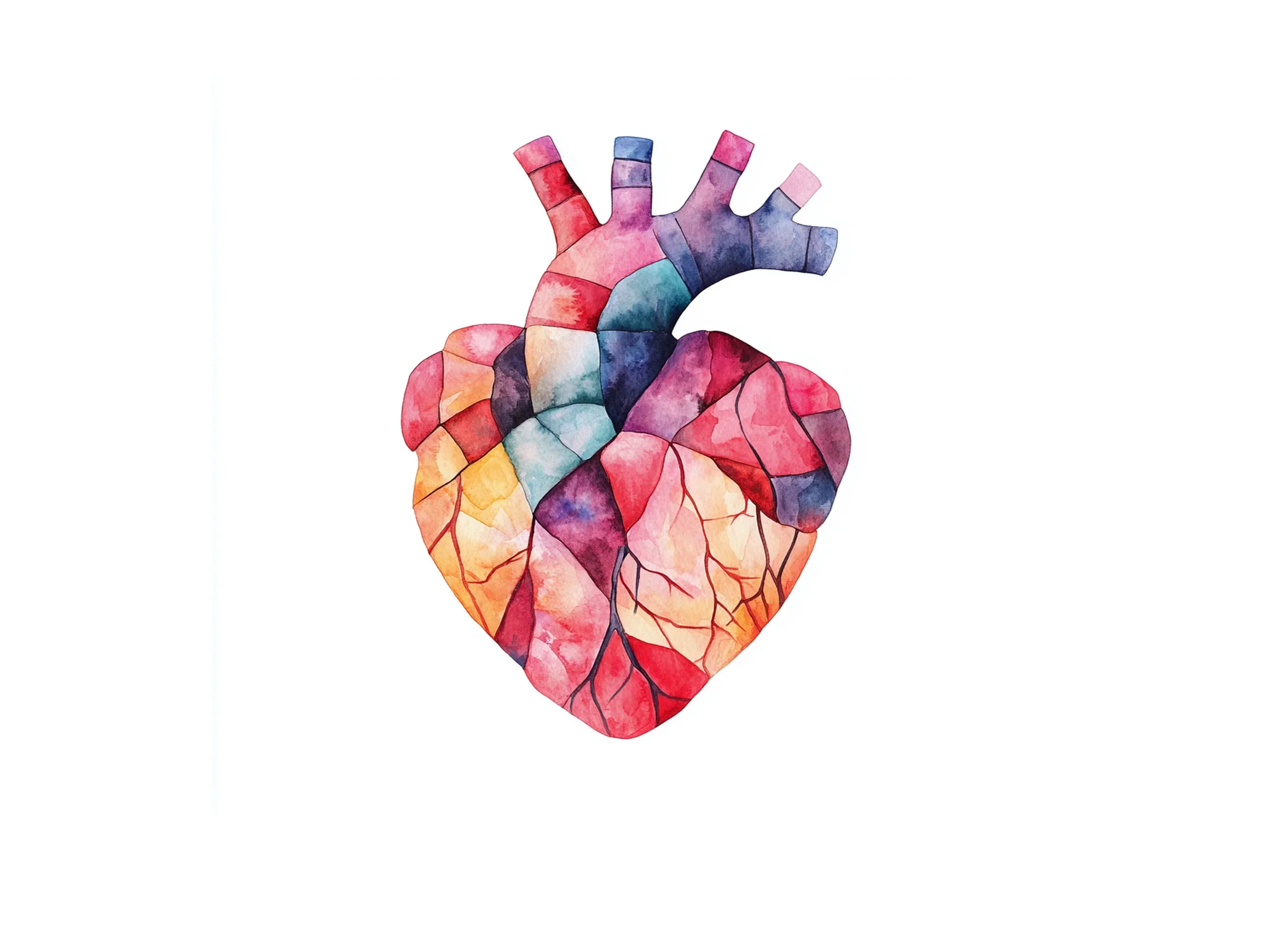 Geometric Human Heart Clipart Bundle - Image 2