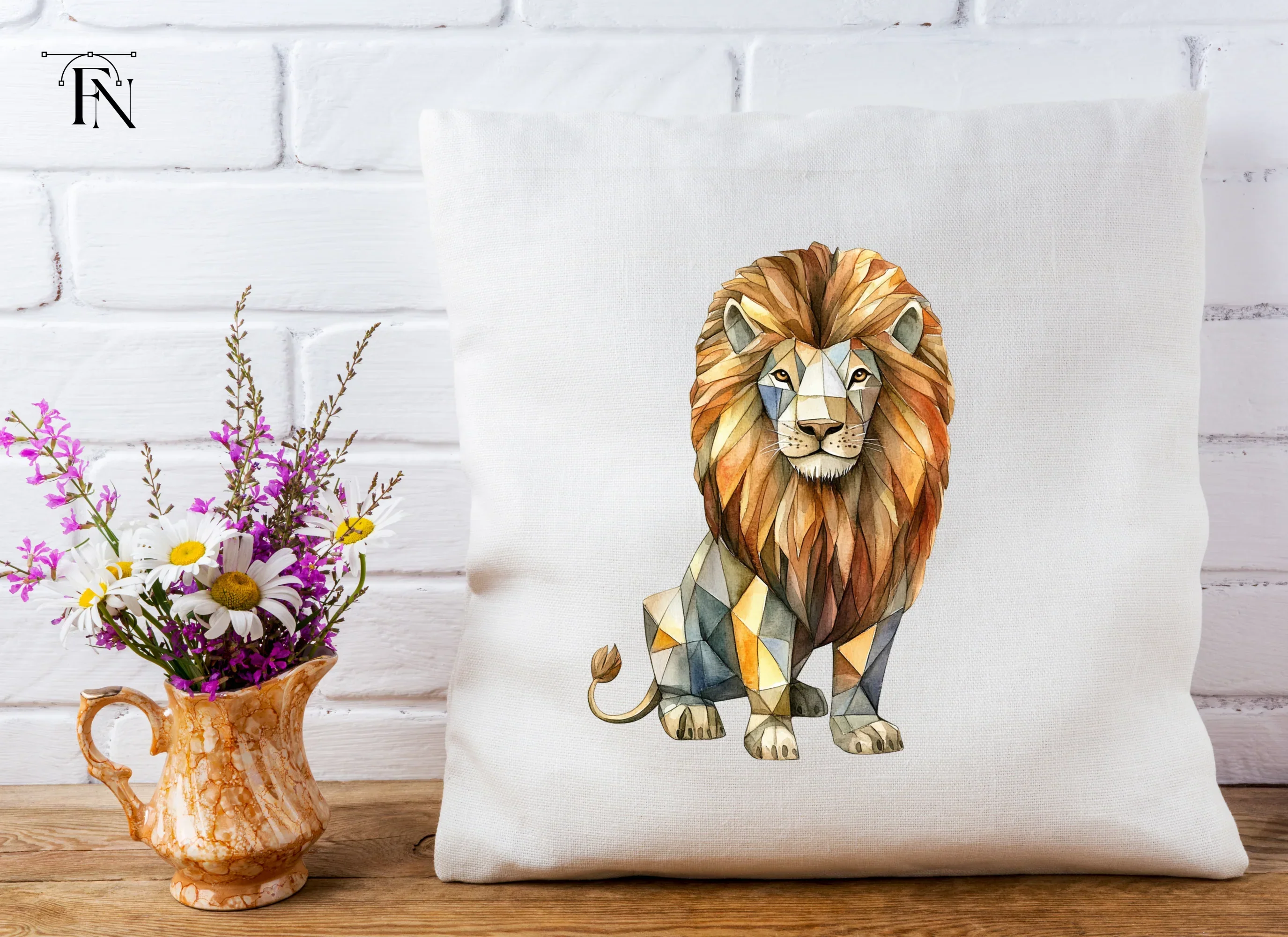 Geometric Lion Clipart Bundle - Image 3
