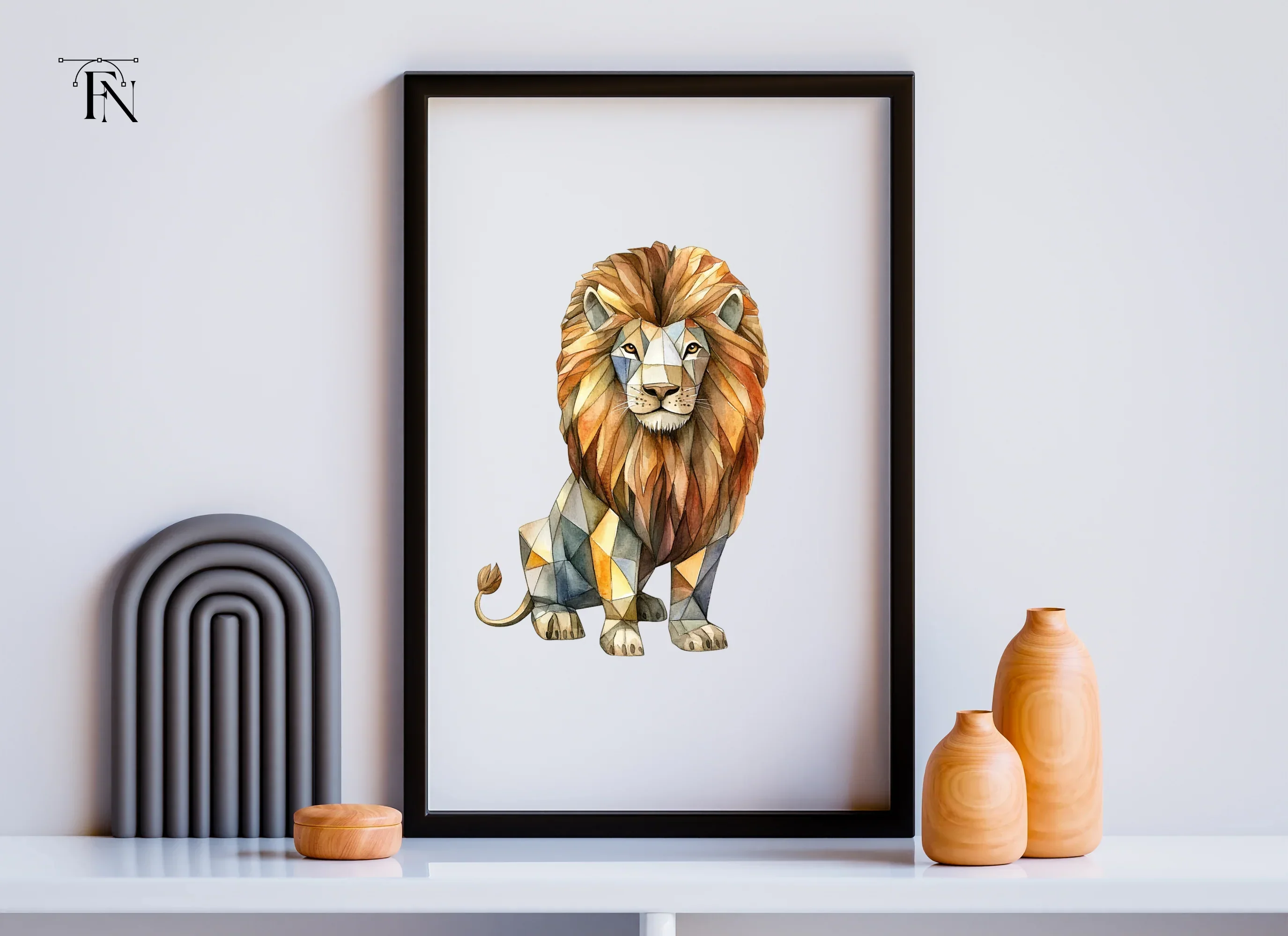Geometric Lion Clipart Bundle - Image 4