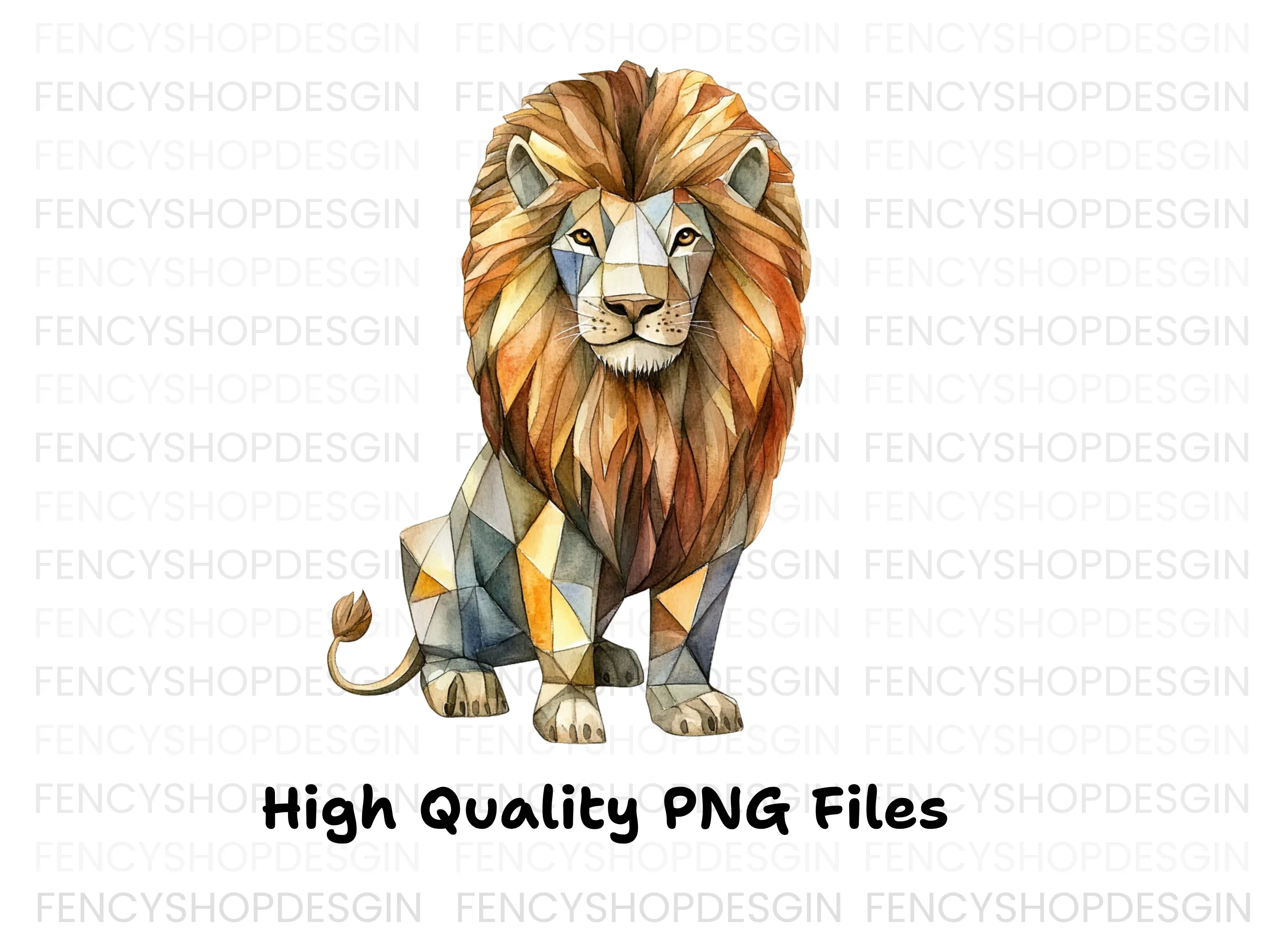 Geometric Lion Clipart Bundle - Image 5