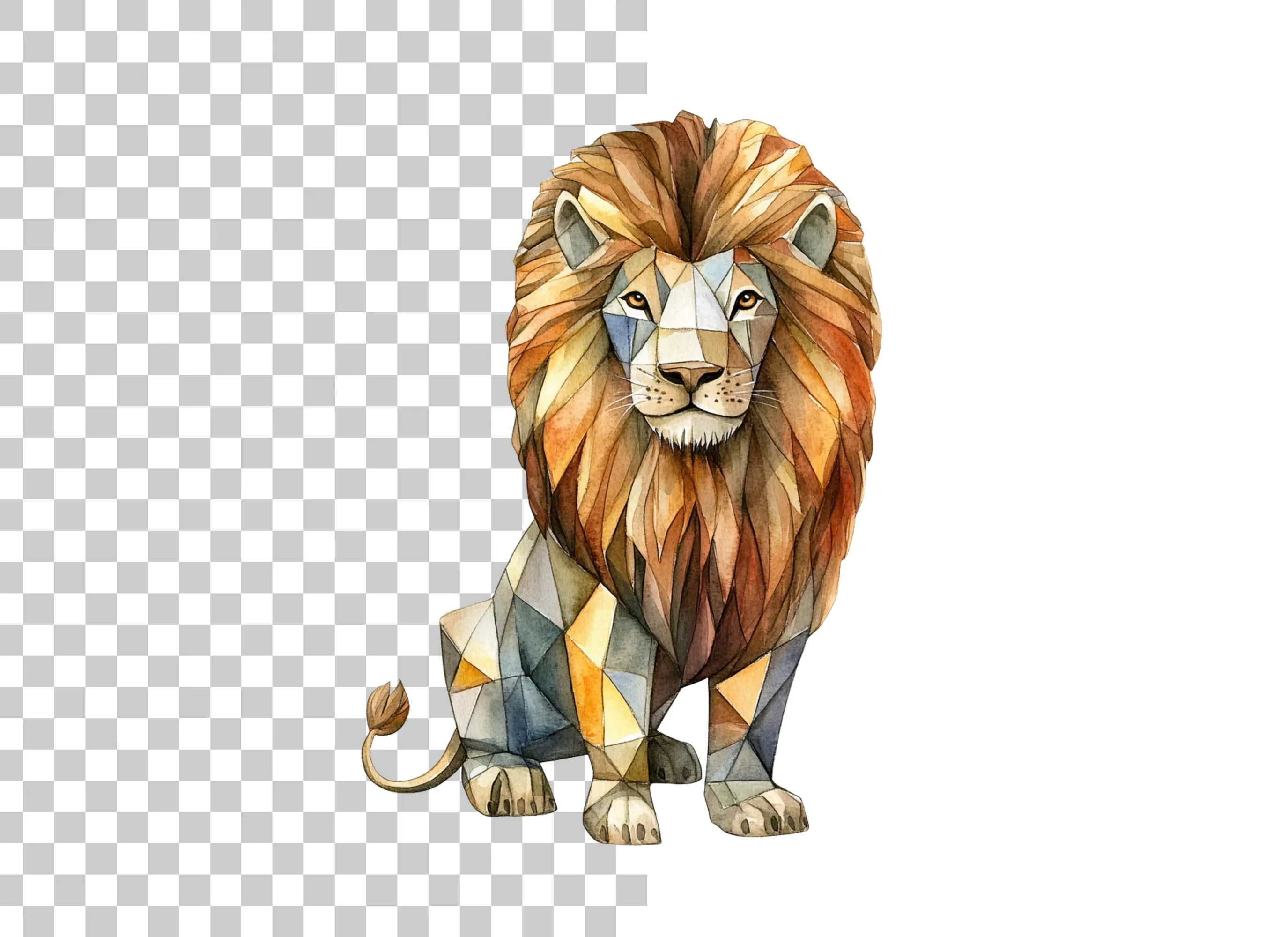 Geometric Lion Clipart Bundle - Image 6