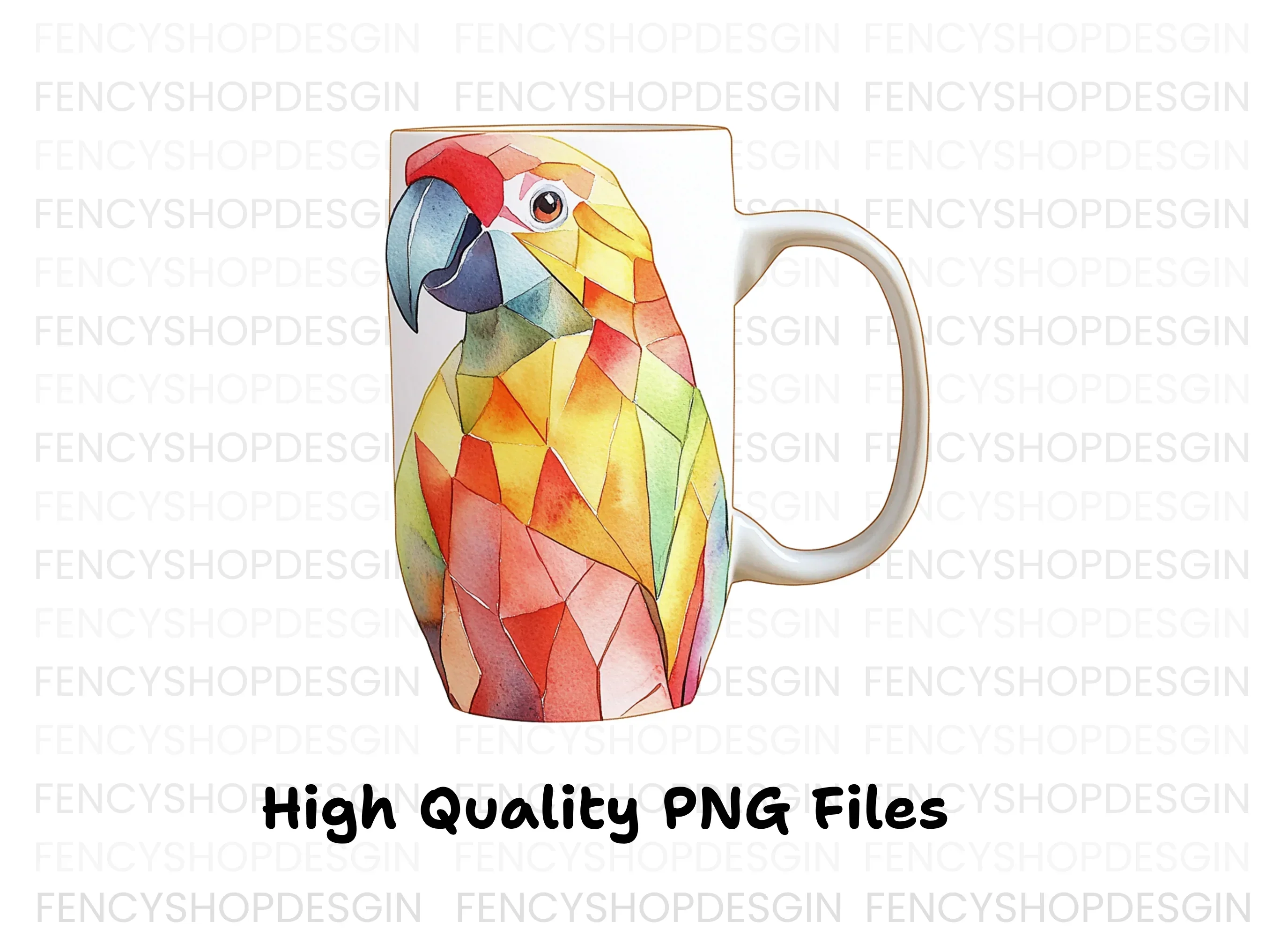 Geometric Parrot Clipart Bundle - Image 2